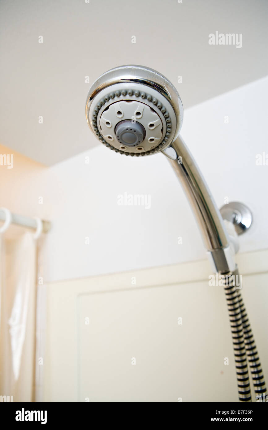 Una testa di doccia Foto Stock