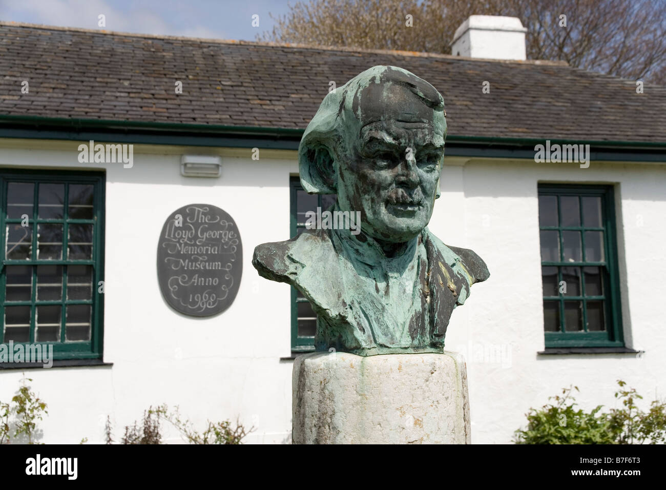 David Lloyd George Museum l ex Primo ministro britannico in Llanystumdwy vicino a Criccieth nel Galles del Nord Foto Stock