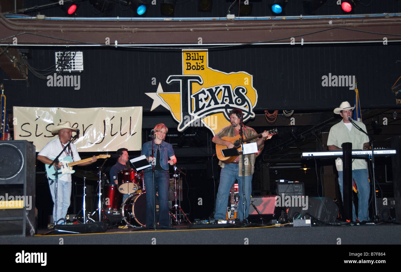 Texas Fort Worth Stockyards National Historic District Billy Bob Texas più grande del mondo honky tonk bar saloon dance hall Foto Stock