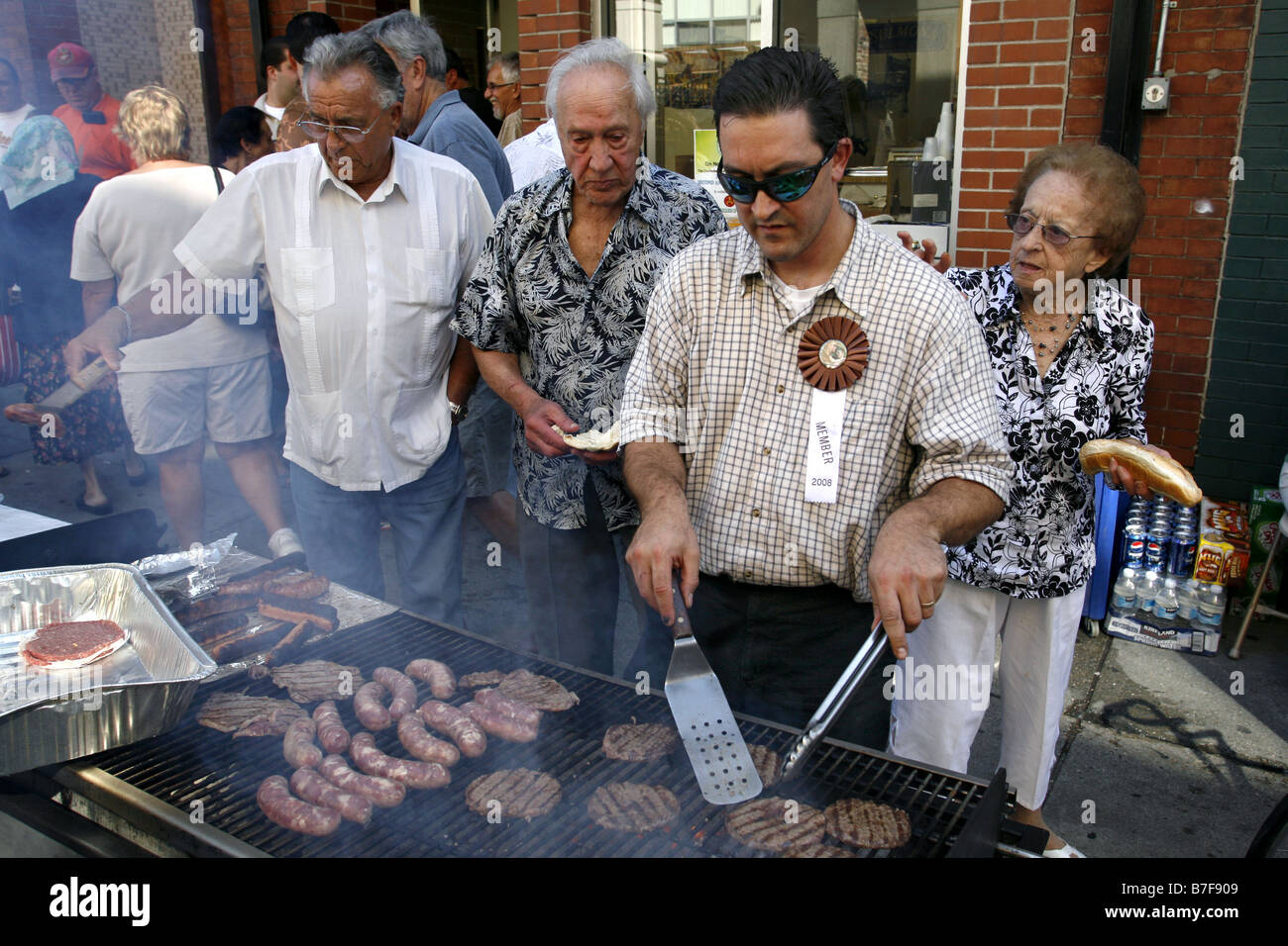 Parte esterna, Little Italy, Boston, Massachusetts, STATI UNITI D'AMERICA Foto Stock