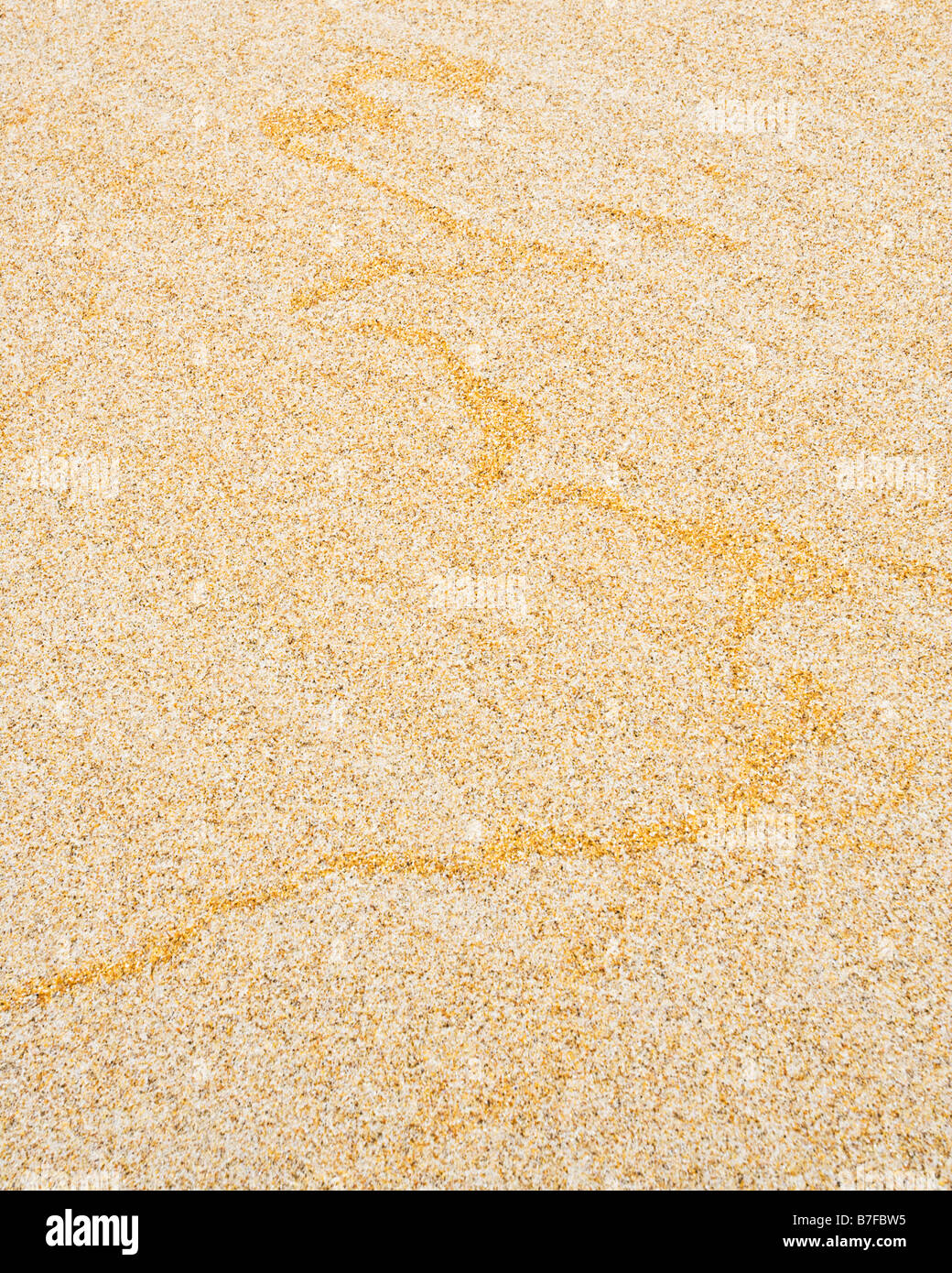 Modelli per la sabbia sulla spiaggia di Embleton Bay sulla costa Northumbrian, Northumbeland Inghilterra Foto Stock