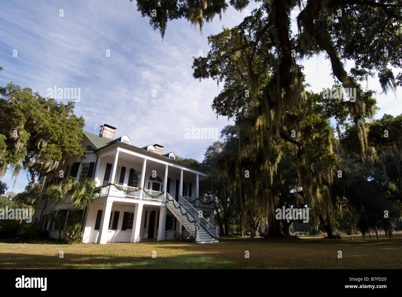 Il Grove Plantation House nel bacino di ACE National Wildlife Refuge, Carolina del Sud. Foto Stock