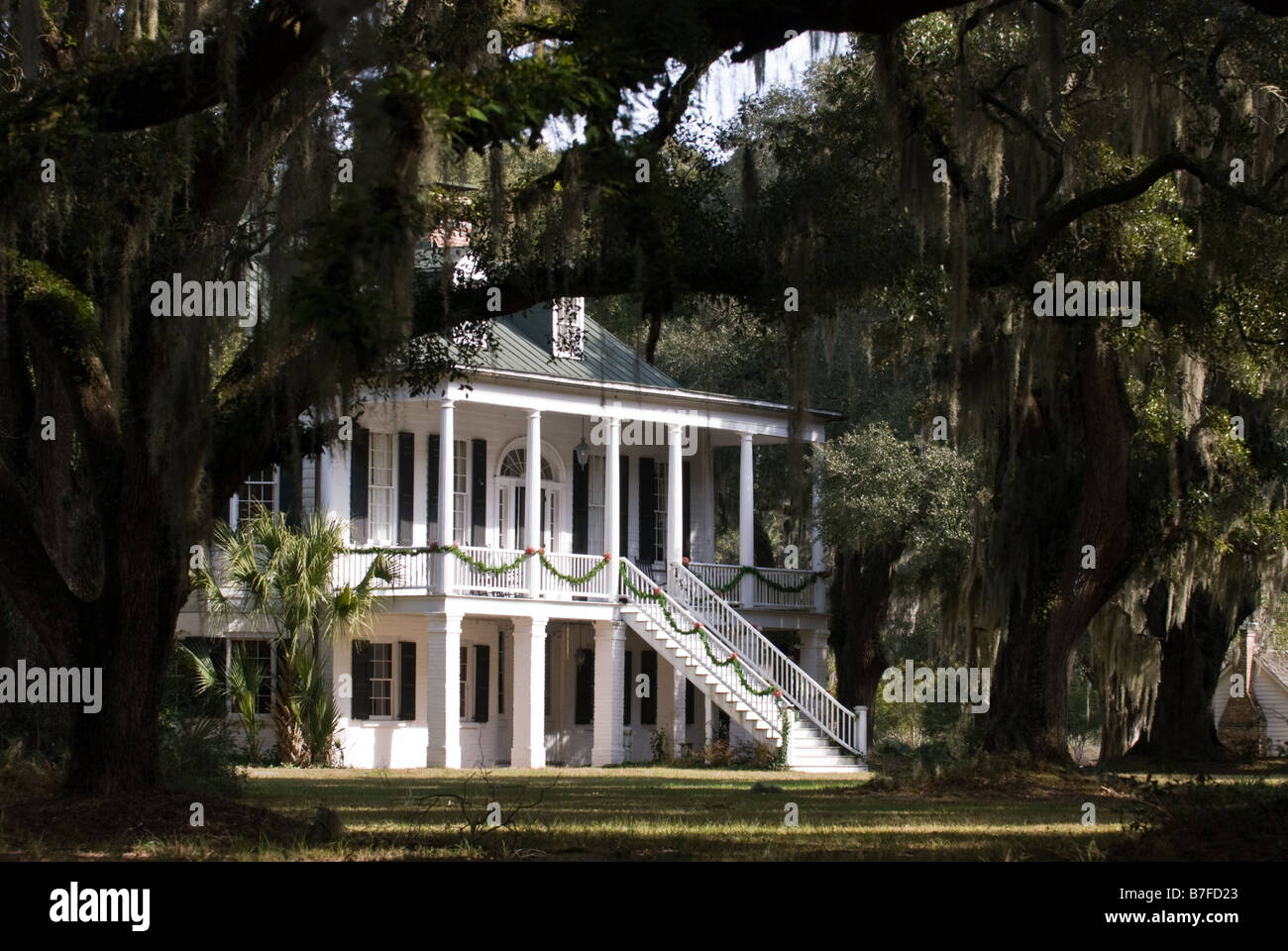 Il Grove Plantation House nel bacino di ACE National Wildlife Refuge, Carolina del Sud. Foto Stock