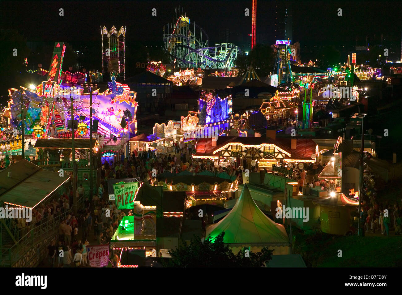 Fiera di notte panoramica Foto Stock