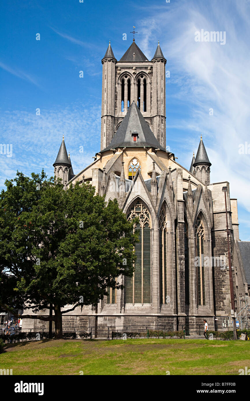 La chiesa di San Nicola Gent Belgio Foto Stock