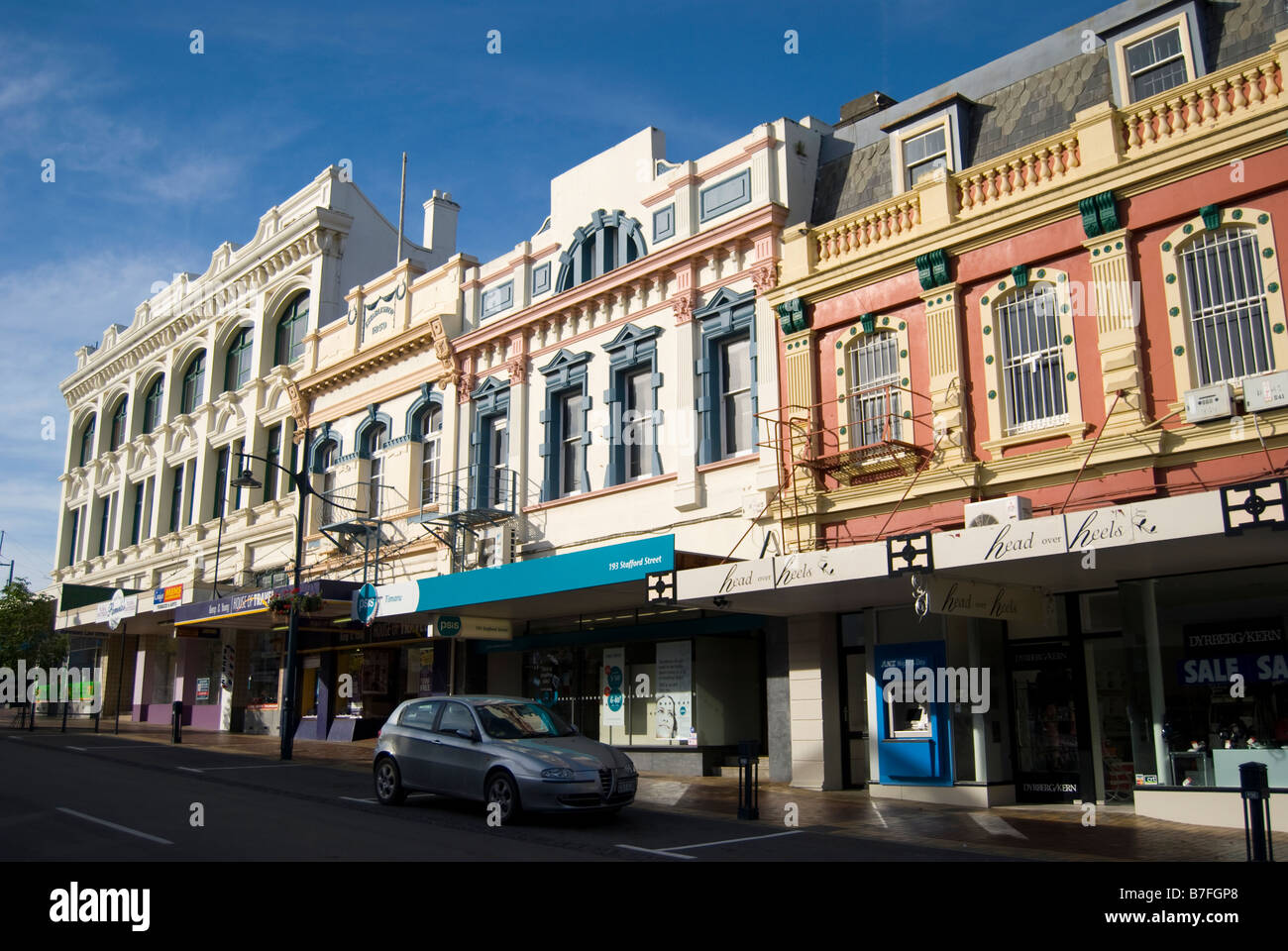 Periodo di architettura, Stafford Street, Timaru, Canterbury, Nuova Zelanda Foto Stock