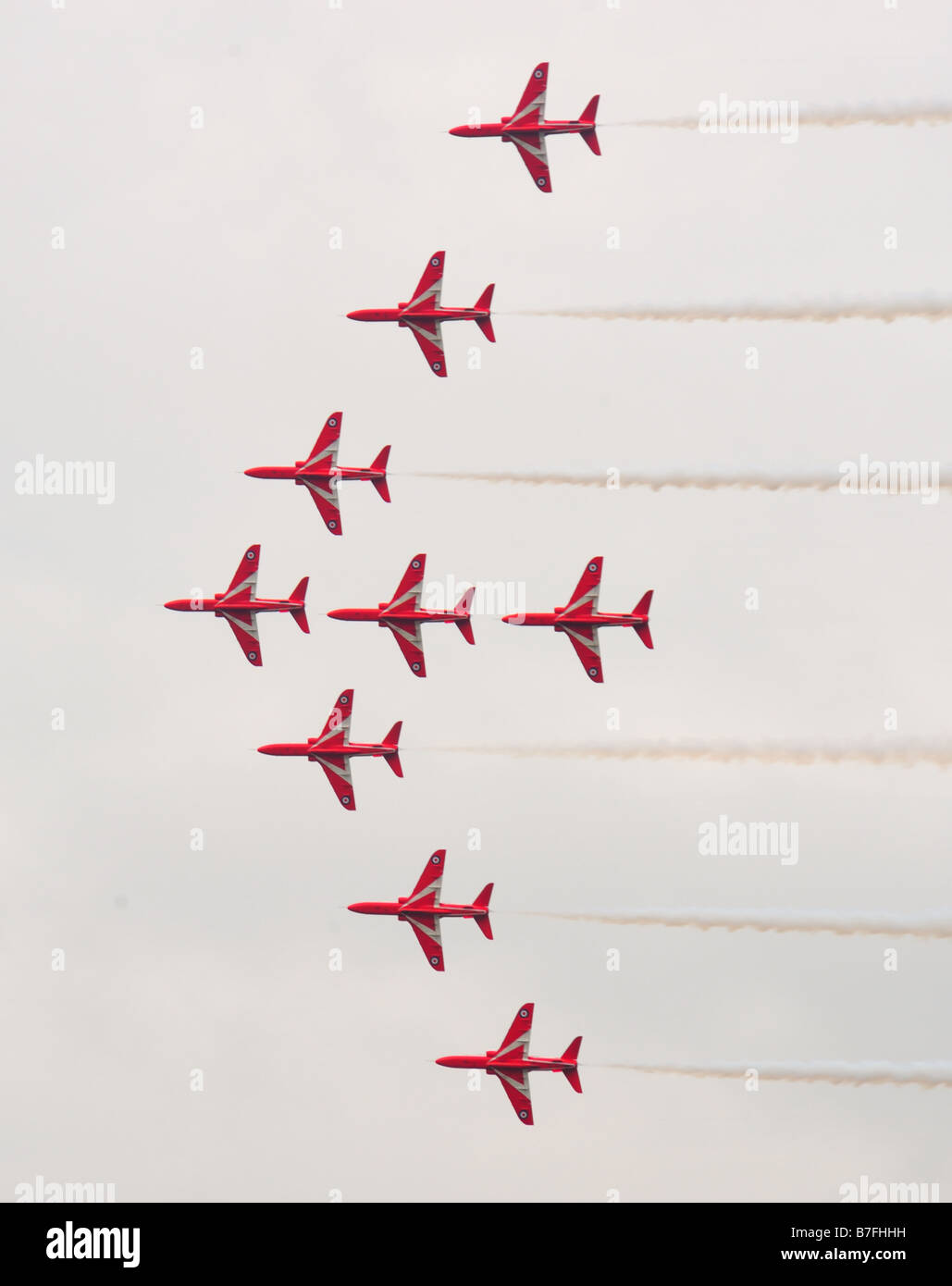 Le frecce rosse RAF team Display Foto Stock