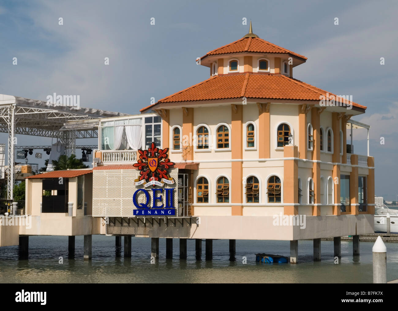 Waterfront sede di Church Street Pier, Penang, Malaysia Foto Stock