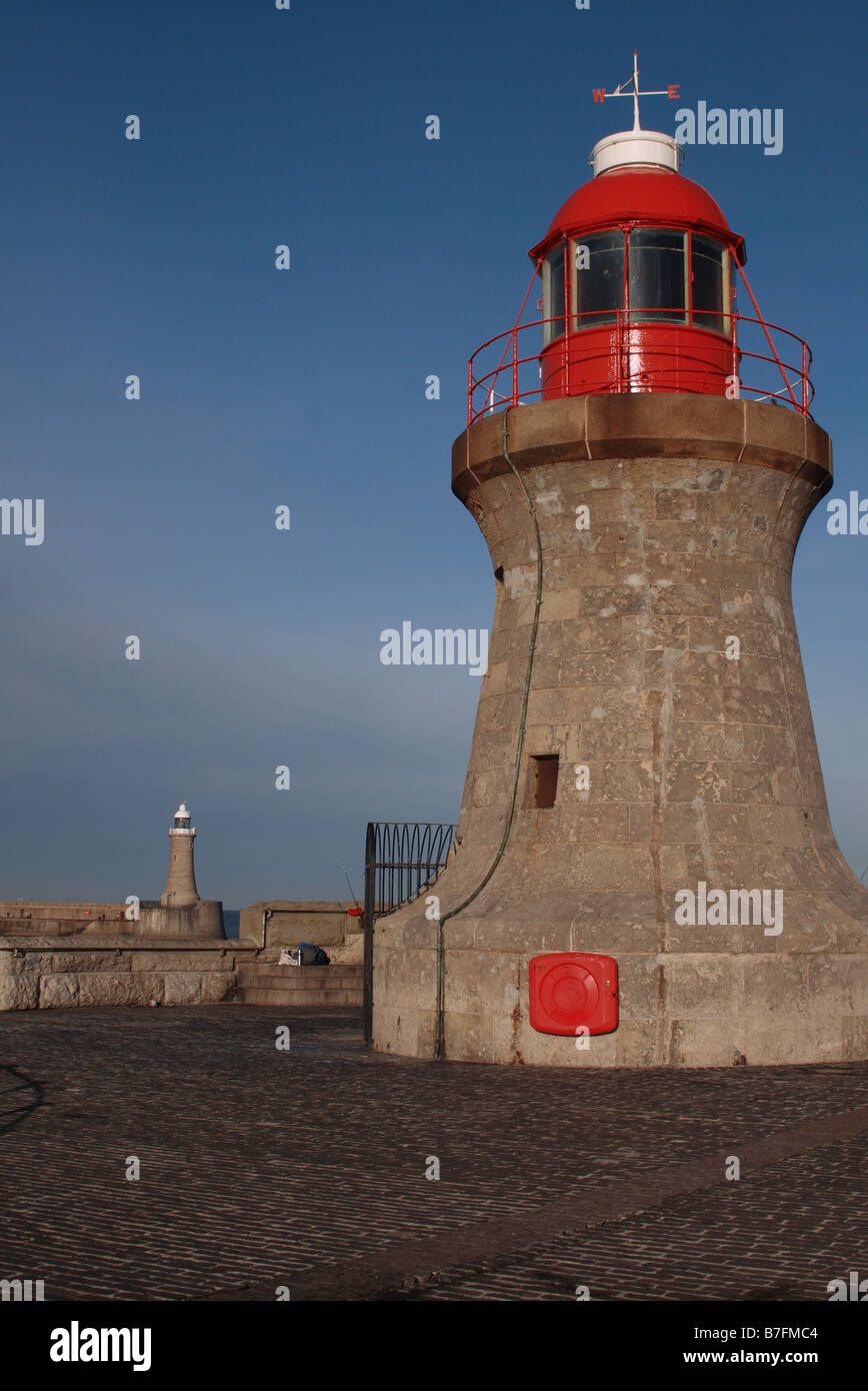 I piloni a Tynemouth Foto Stock