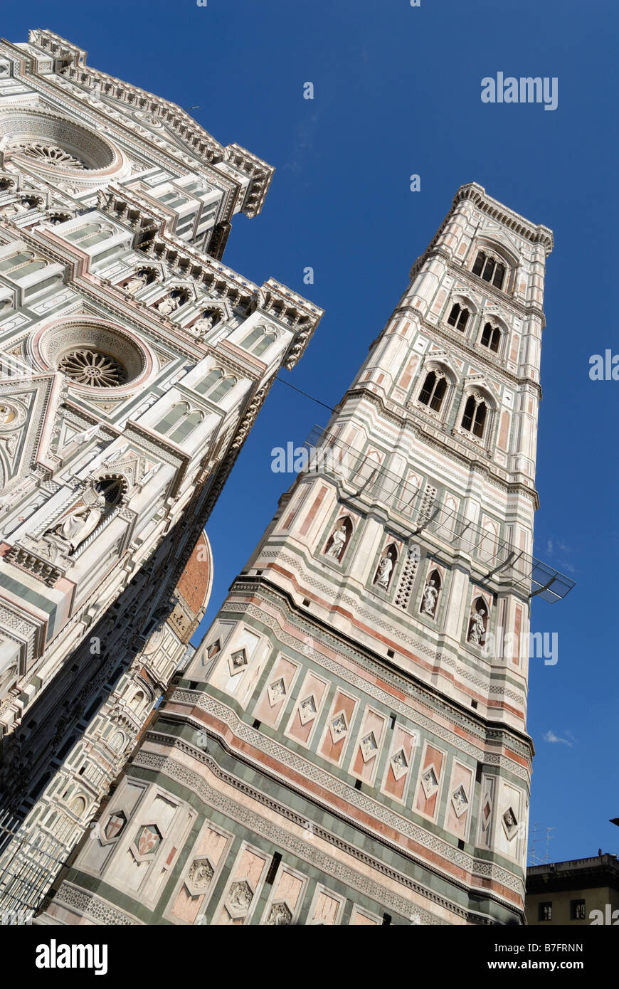 Firenze Italia il campanile di Santa Maria del Fiore di Giotto Foto Stock