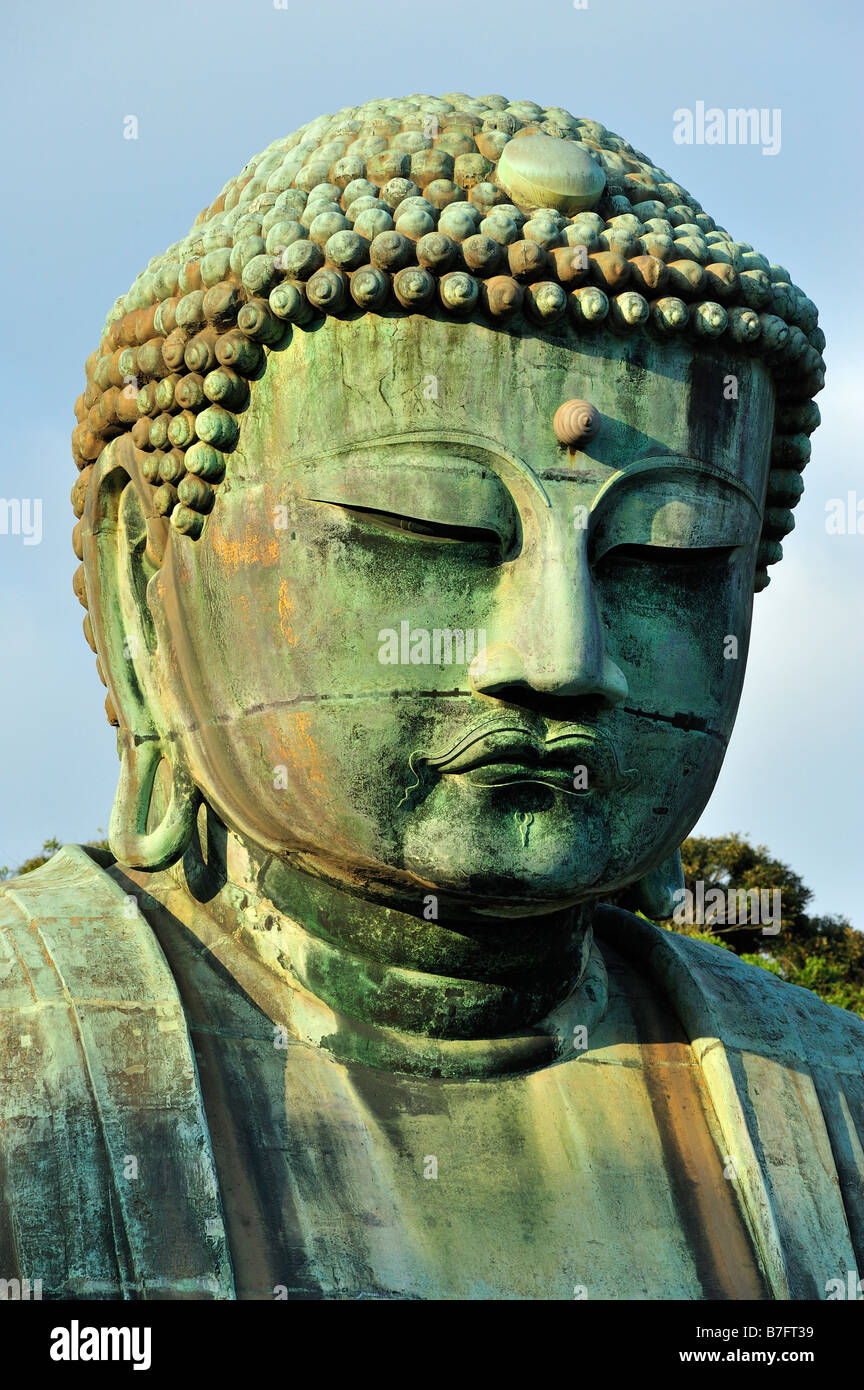 Grande Buddha, Kotoku-in a Kamakura, nella prefettura di Kanagawa, Giappone Foto Stock