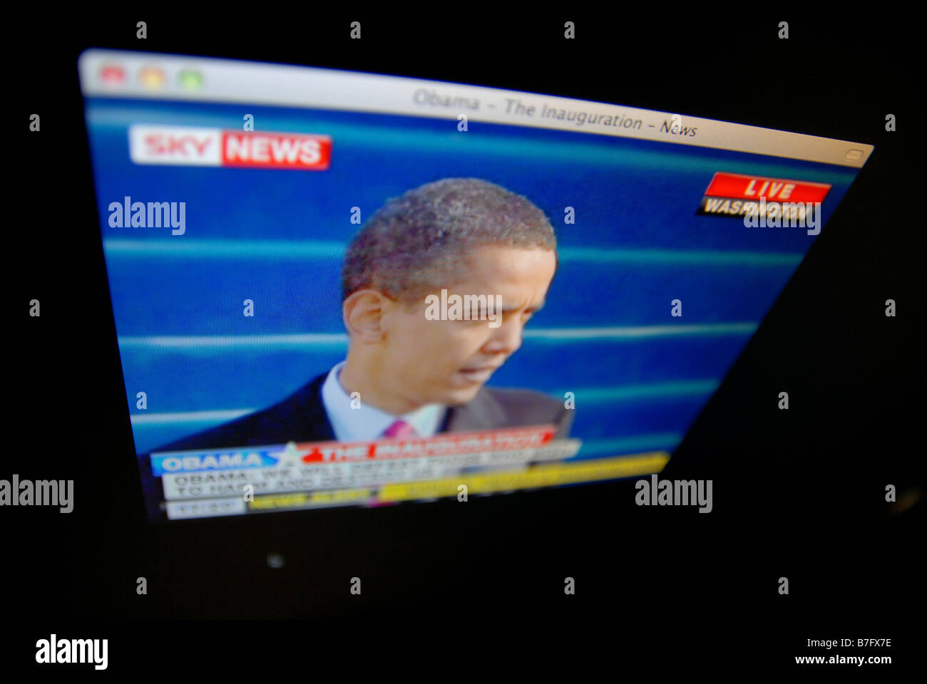 Il centro storico di inaugurazione di Barack Obama del 20 Gen 2009 Foto Stock