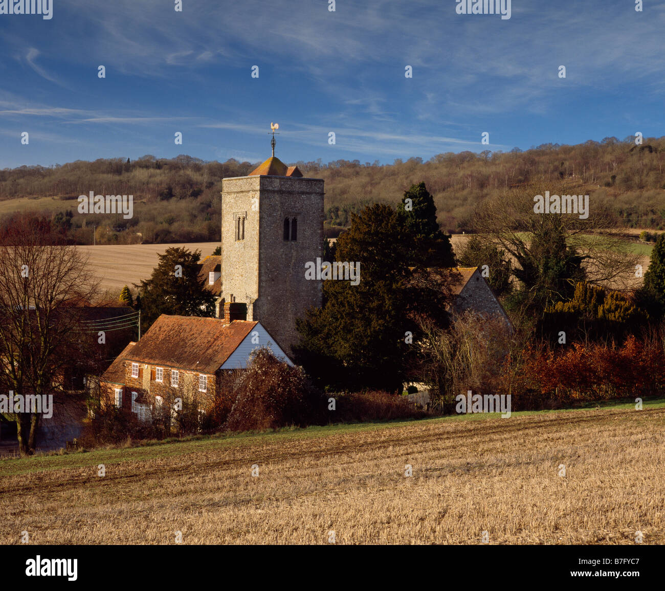 La chiesa di San Pietro San Paolo Trottiscliffe, West Malling, Kent, Inghilterra, Regno Unito. Foto Stock