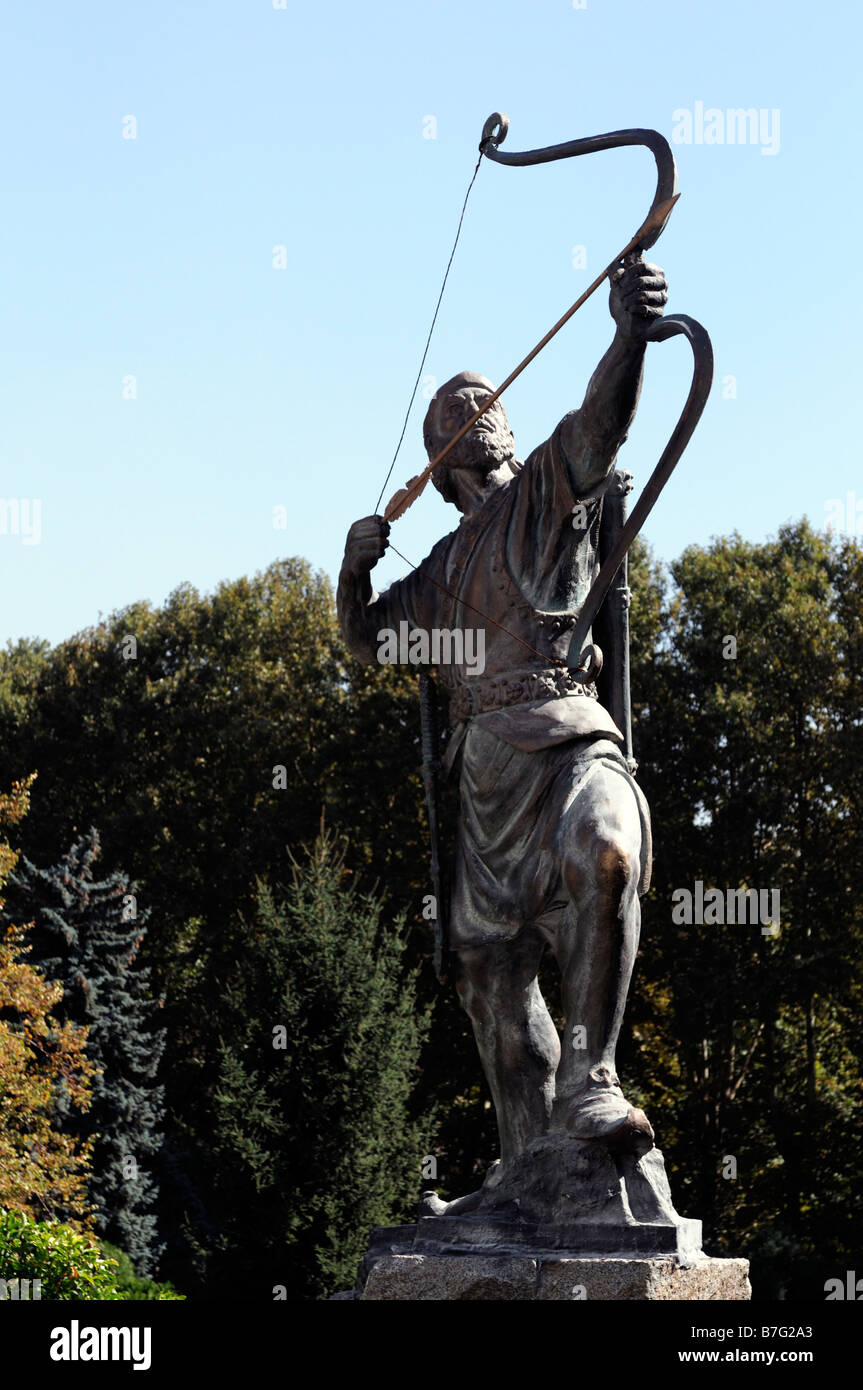 Statua di cullino archer achery Sa'annuncio Abad Palace Saadabad complesso museale tehran iran Foto Stock