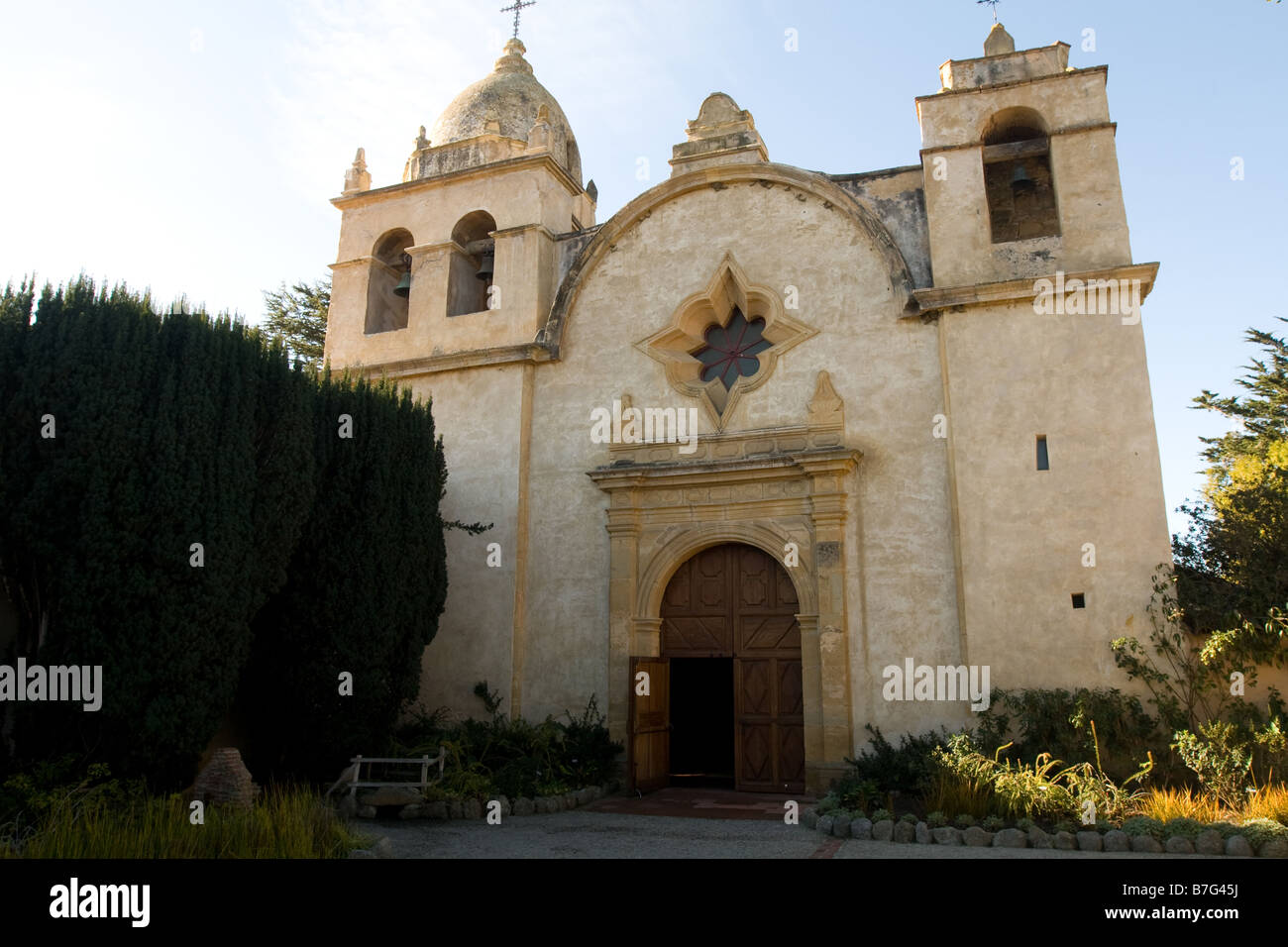 La missione di San Carlo Borromeo del Rio Carmelo nel Carmelo, California Foto Stock