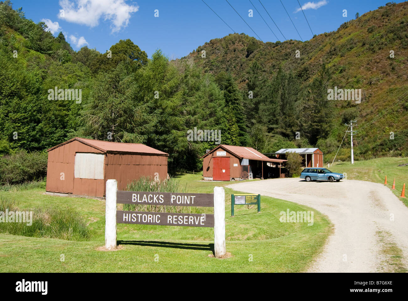 Punto di neri riserva paesaggistica, Neri punto, Buller District, West Coast, Nuova Zelanda Foto Stock