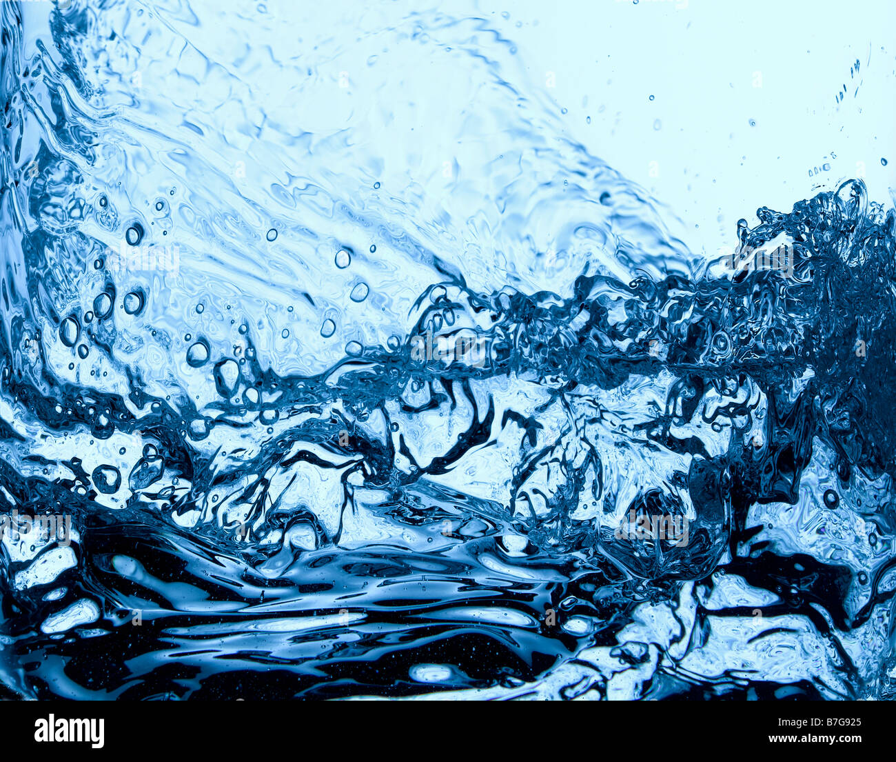 Blu acqua splash Foto Stock