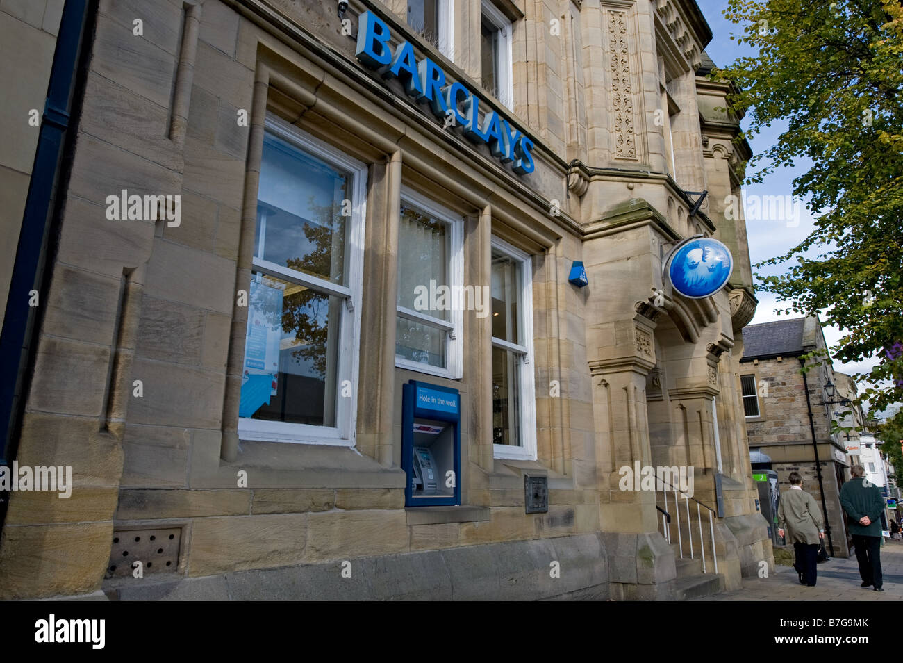 Un high street branch di Barclays Bank. Foto Stock