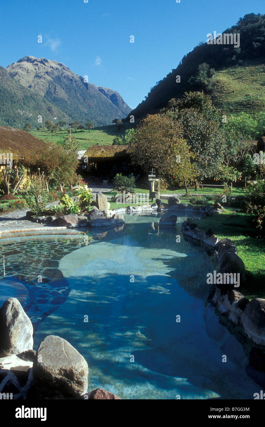 Le sorgenti termali presso Termas de Papallacta, Papallacta, Ecuador, Sud America Foto Stock