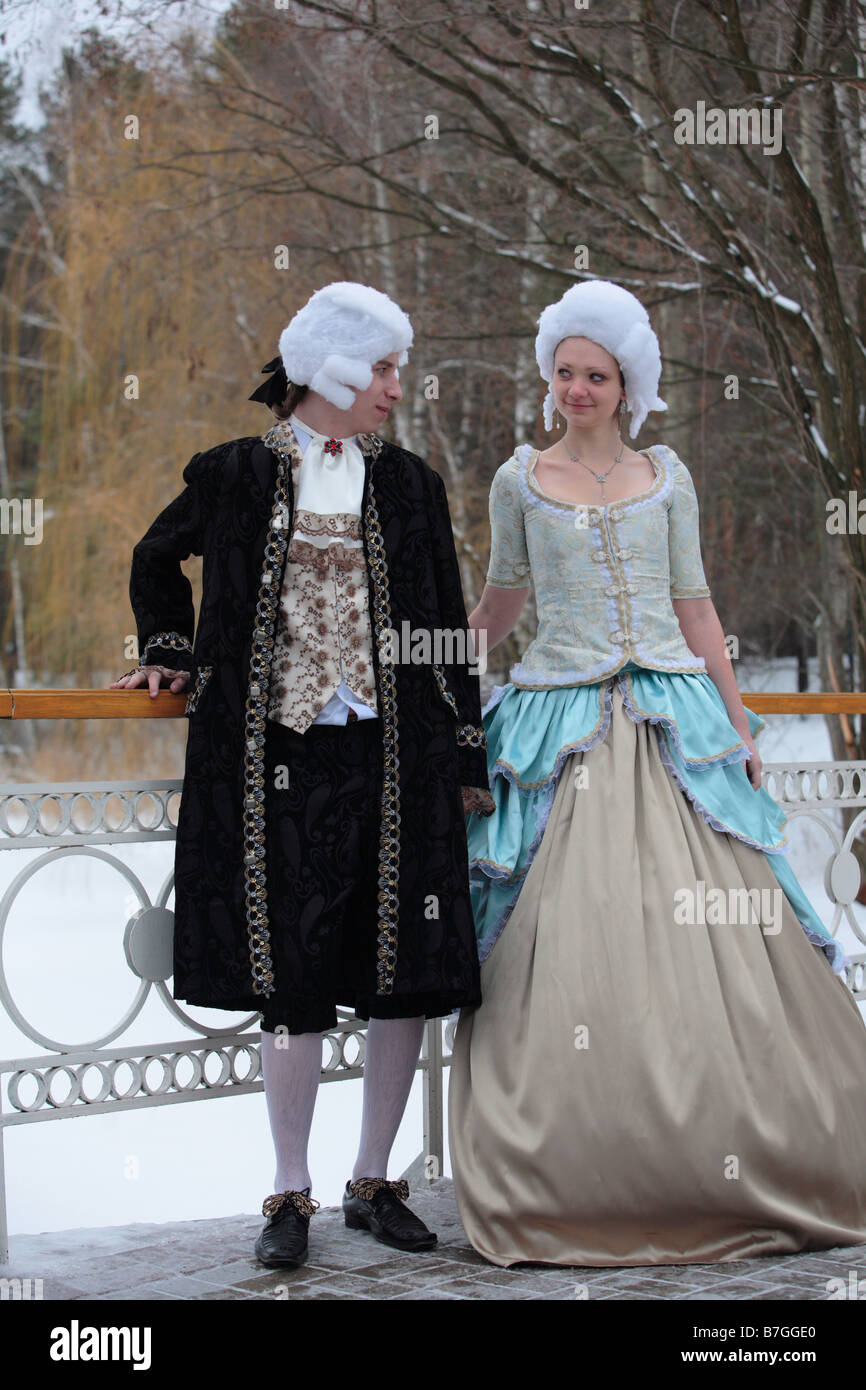Russian fashion show dal Classicismo epoca fine del XVIII secolo Foto Stock