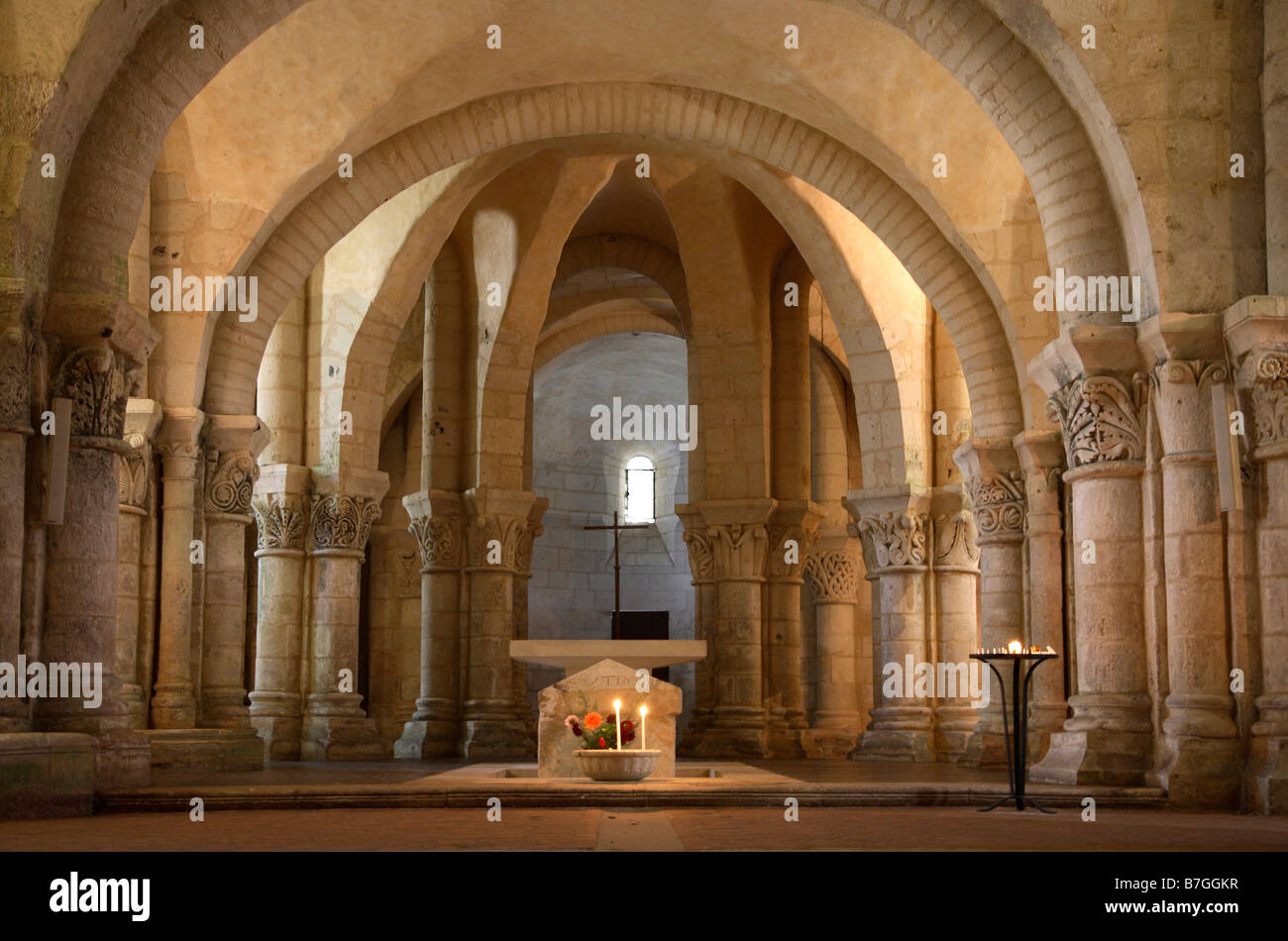 Cripta di Santa Chiesa EUTROPE SAINTES Foto Stock