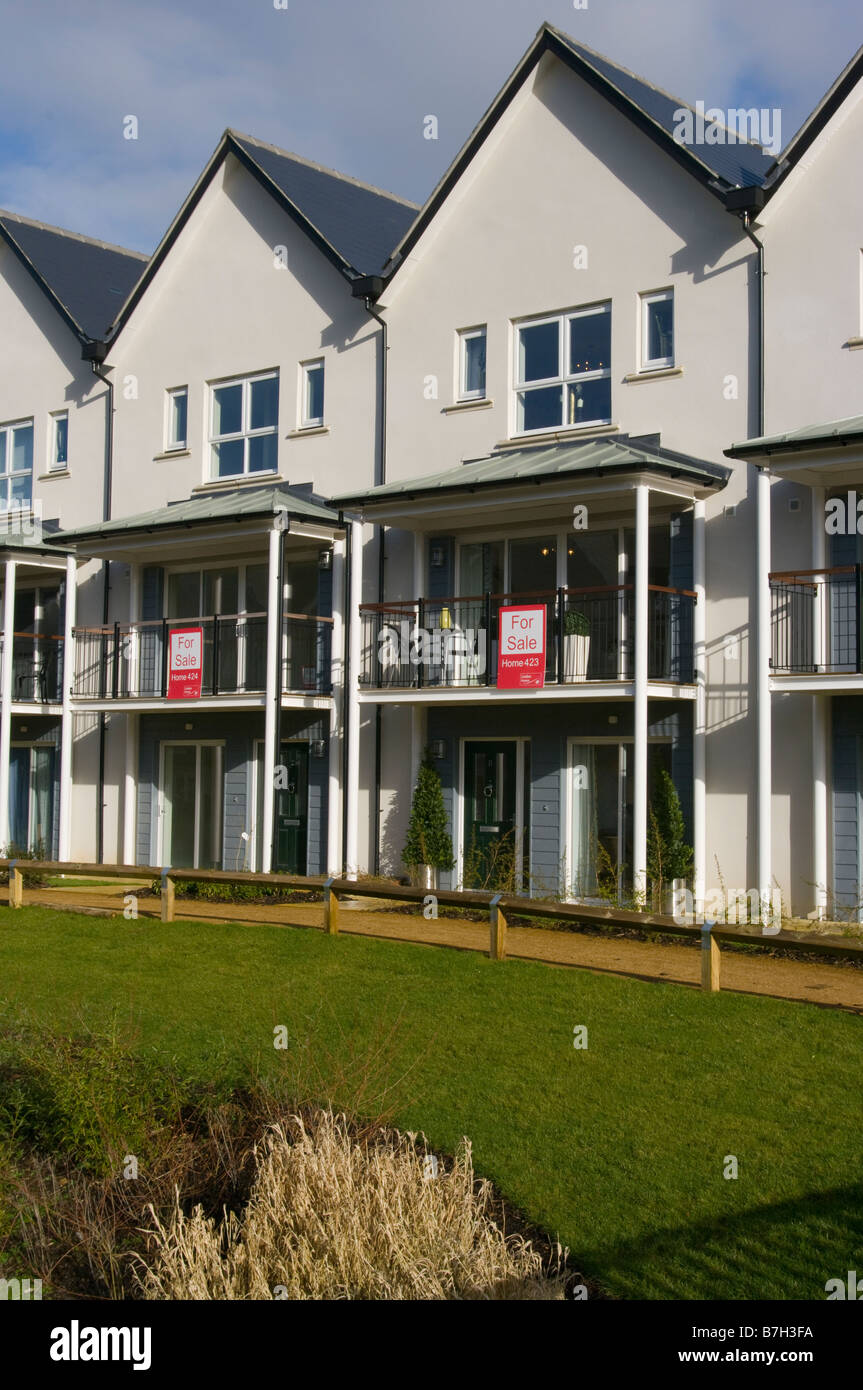 Svuotare nuova proprietà Case case in vendita su un nuovo sviluppo Redhill Surrey Foto Stock