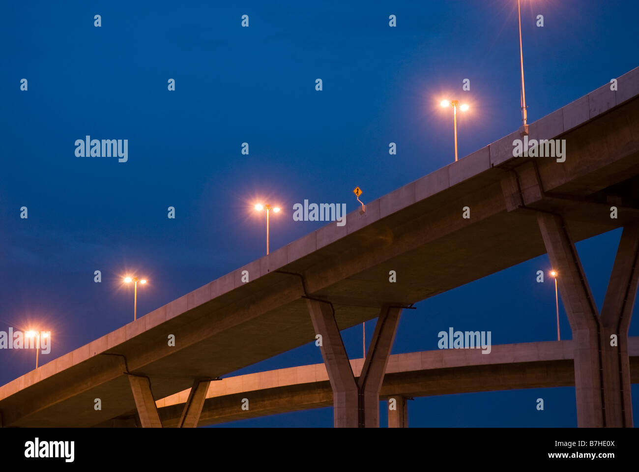 Autostrade sopraelevate a Ponte Rama 9, Bangkok. Della Thailandia Foto Stock