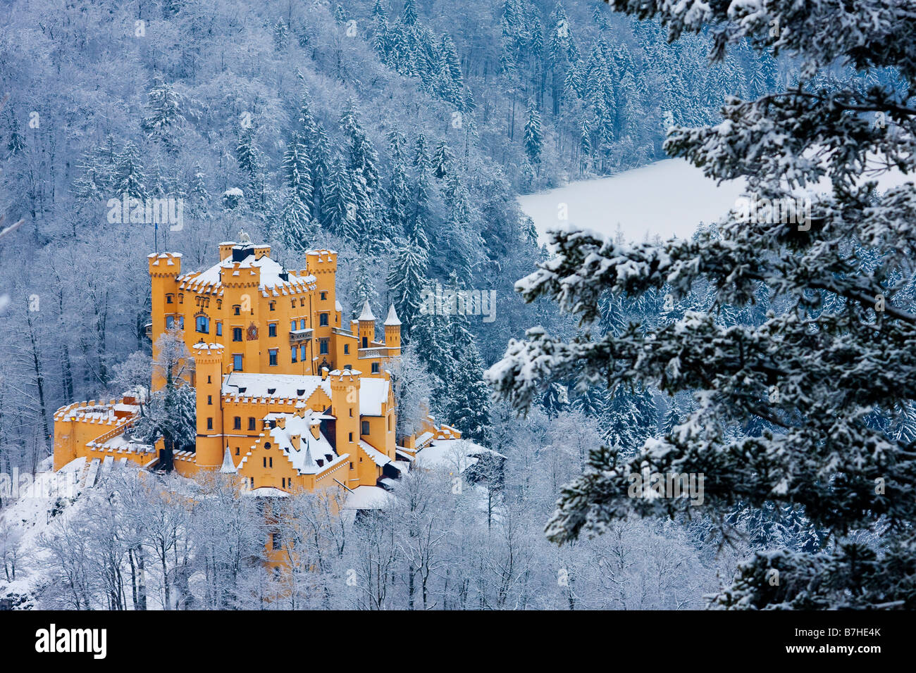 Il Castello di Hohenschwangau in Baviera Germania Foto Stock