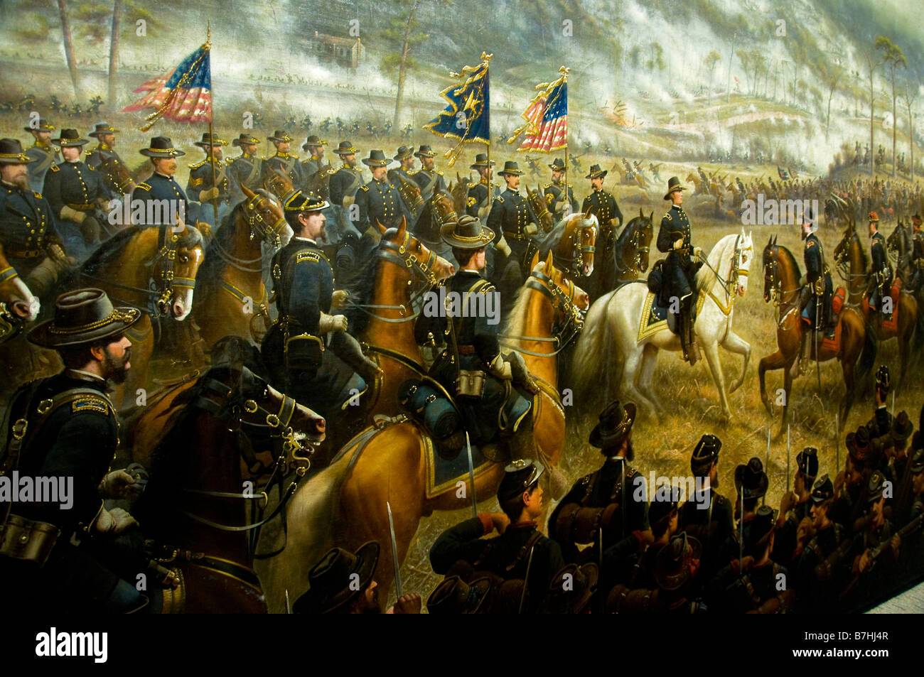 La battaglia di Lookout Mountain dipinto di James Walker Foto Stock