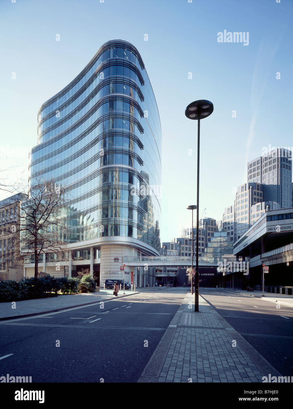 Vista guardando ad ovest sulla parete di Londra, Londra, Inghilterra Foto Stock