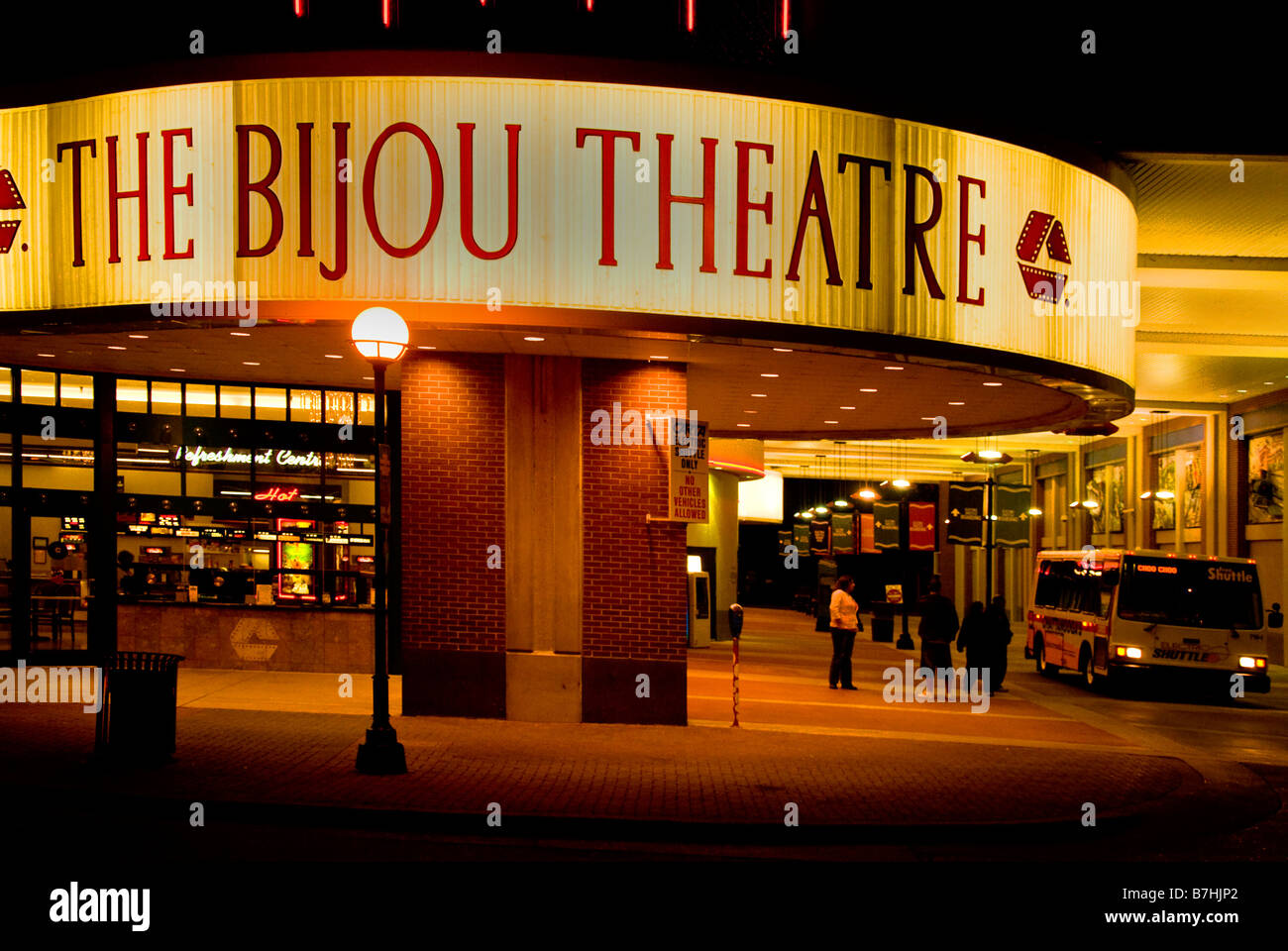 Il Bijou Theatre su Broad Street nel centro di Chattanooga nel Tennessee Foto Stock