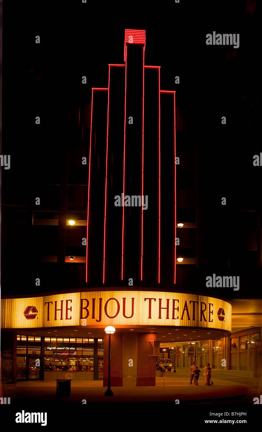 Il Bijou Theatre su Broad Street nel centro di Chattanooga nel Tennessee Foto Stock