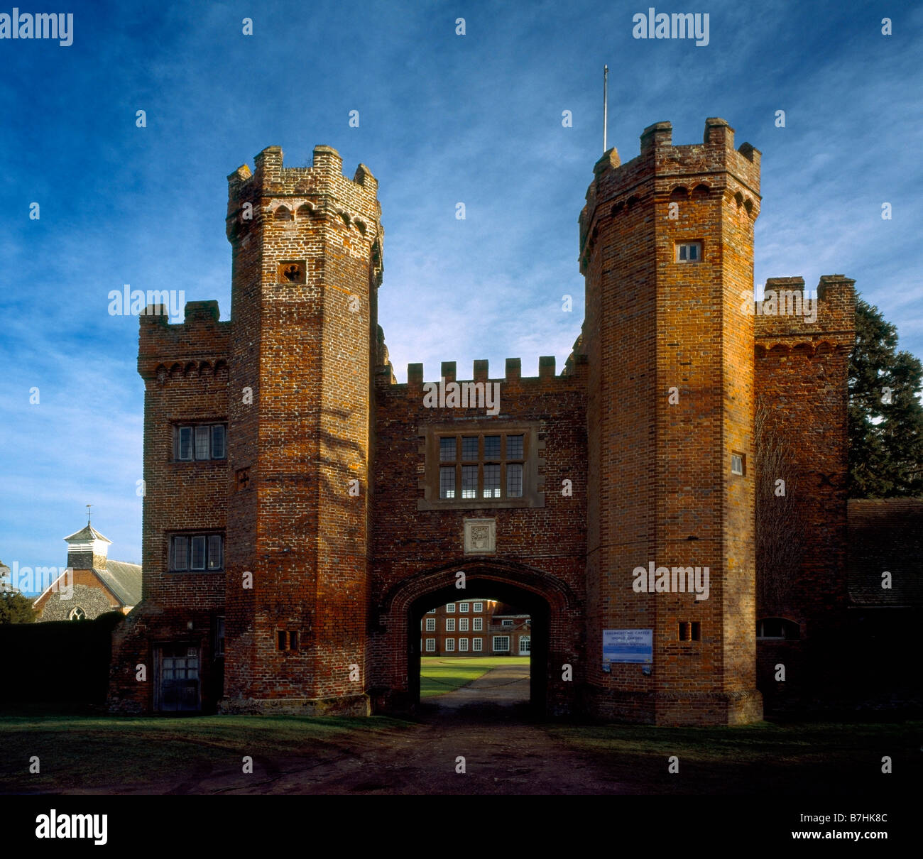 Lullingstone Castle e giardini del mondo. Lullingstone, Eynsford, Kent, Inghilterra, Regno Unito. Foto Stock