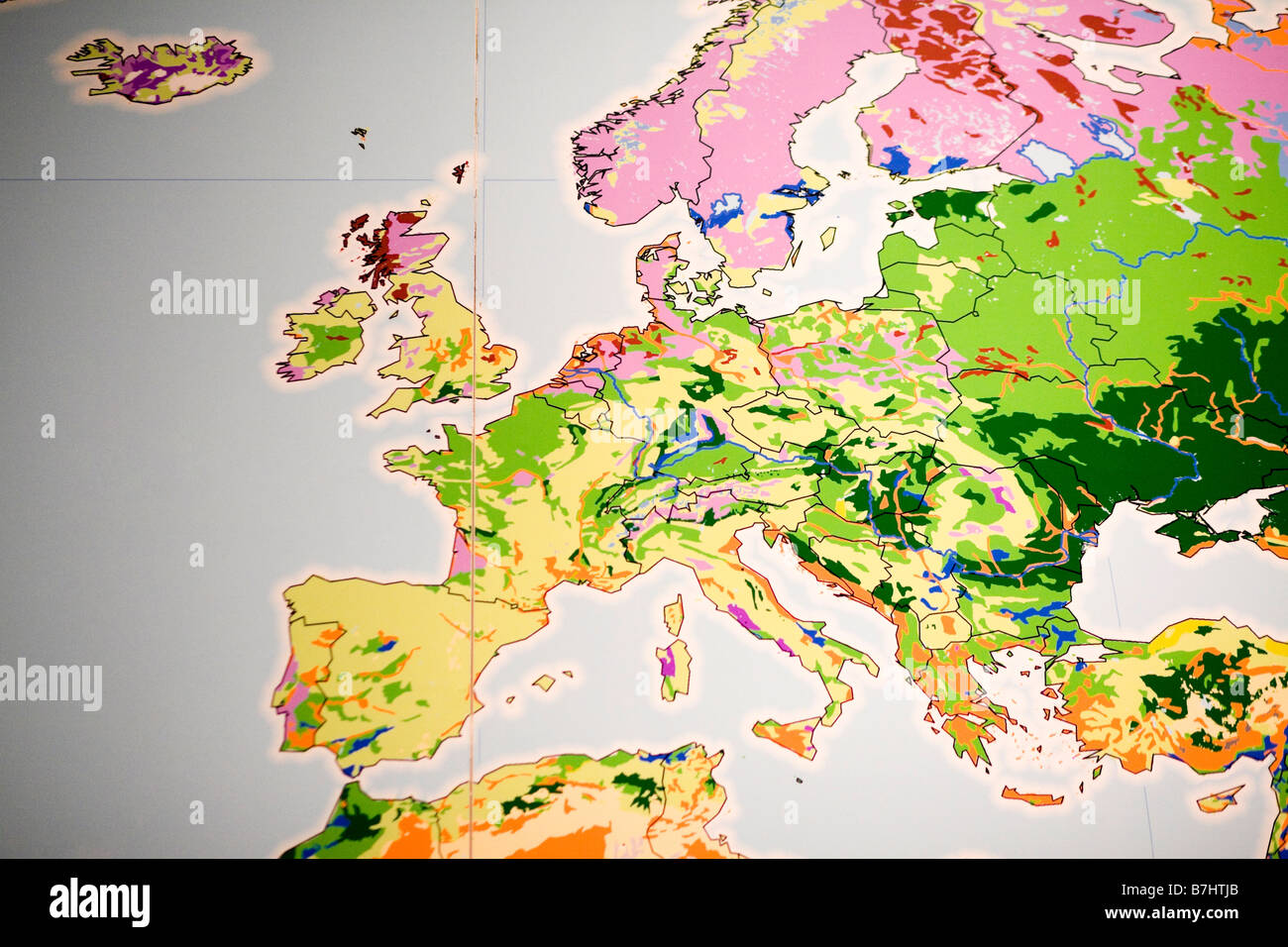 Mappa del suolo di Europa Foto Stock