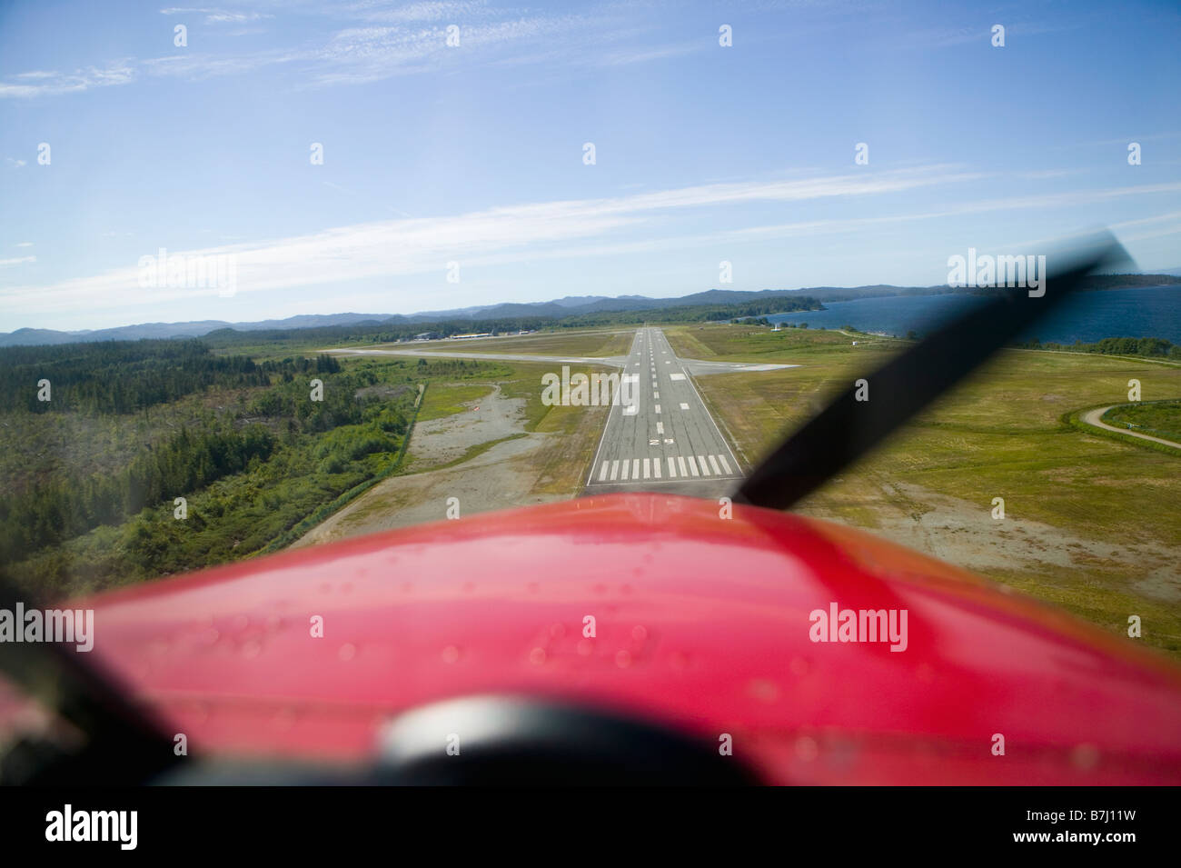 Port Hardy Airport, Isola di Vancouver, British Columbia, Canada Foto Stock