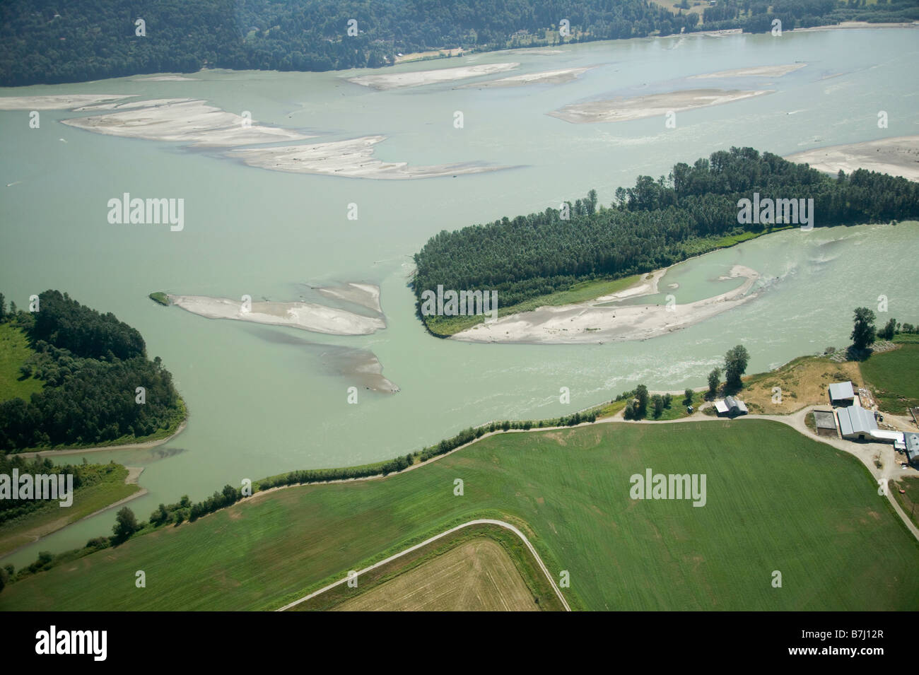 Fraser Fiume Fraser Valley, British Columbia, Canada Foto Stock