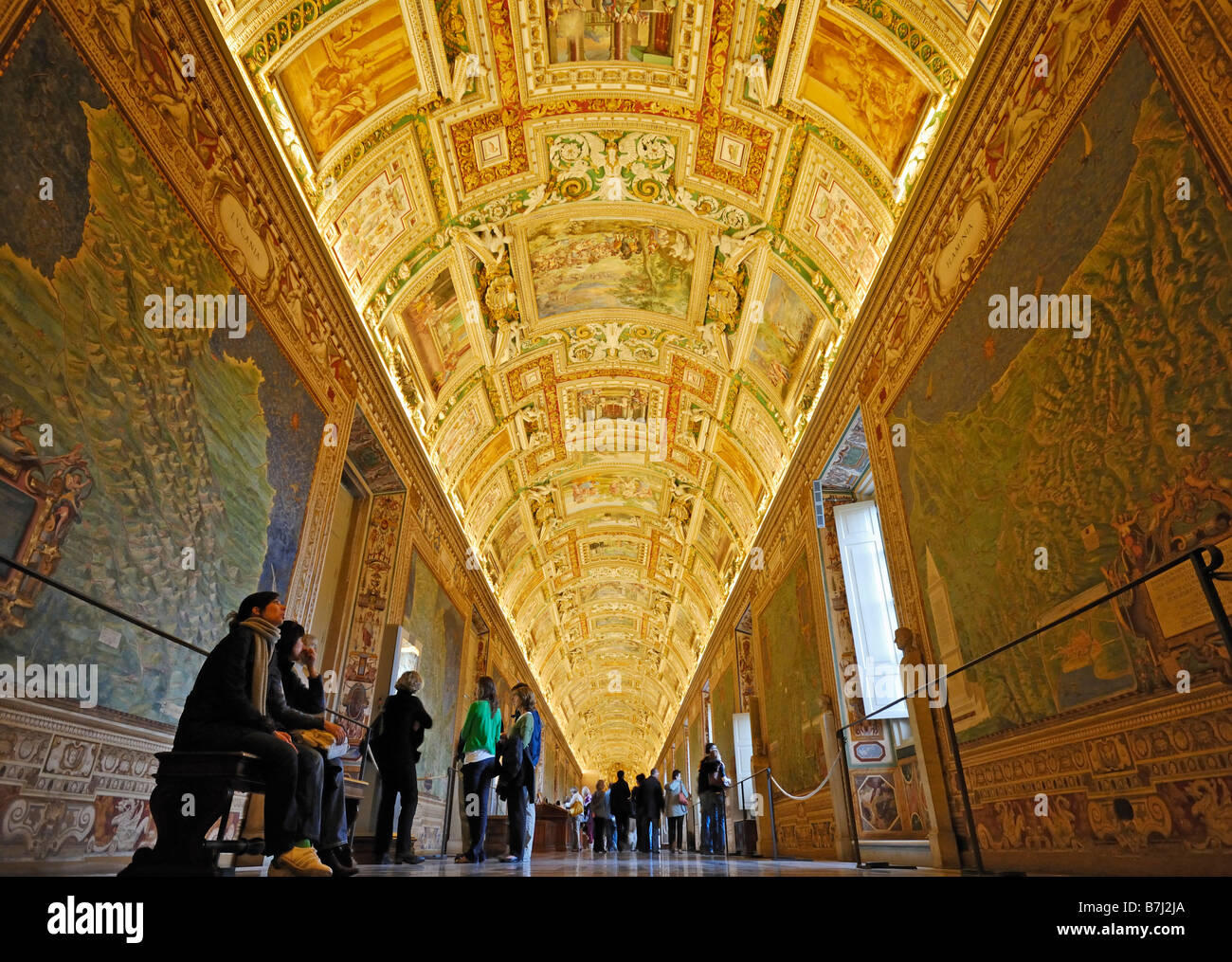 Sala delle Mappe Musei Vaticani Città del Vaticano Roma Italia Europa Foto Stock