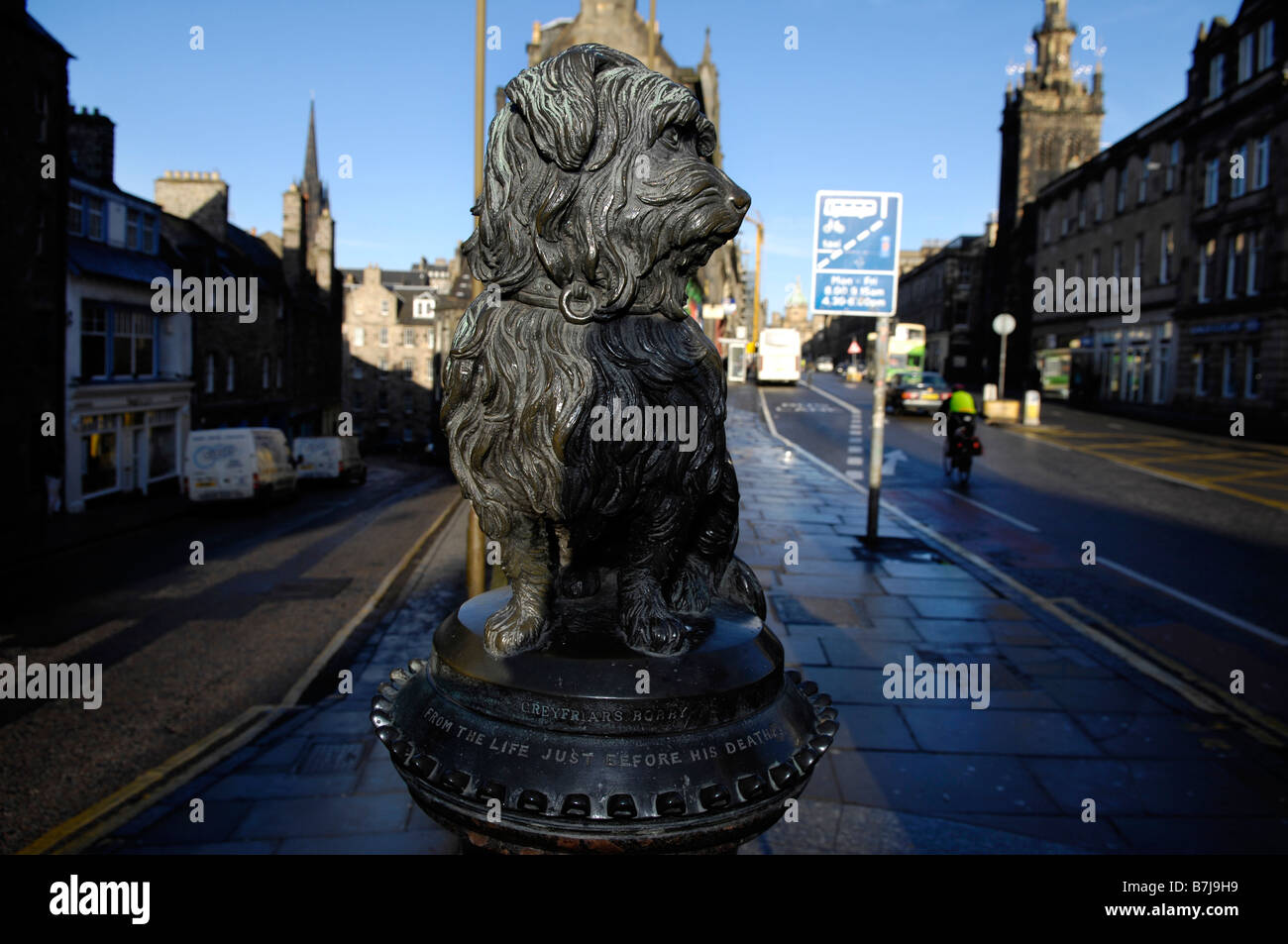Grey friars bobby statua in Edinburgh Foto Stock