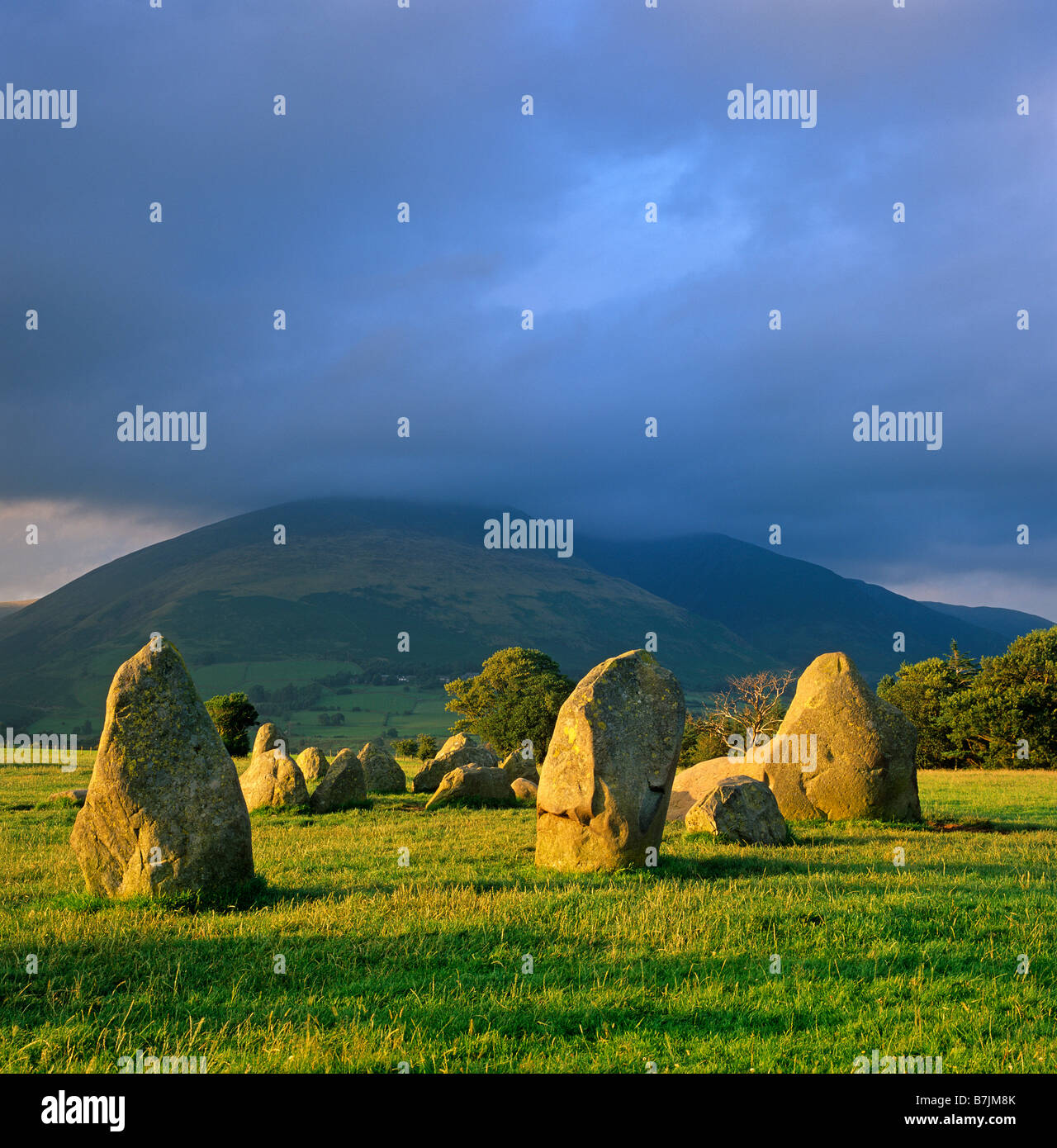 Castlerigg Stone Circle Near Keswick Cumbria Regno Unito Foto Stock