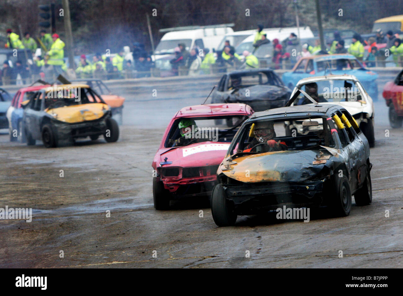 Banger Racing Event a Standlake Arena 2009 Foto Stock