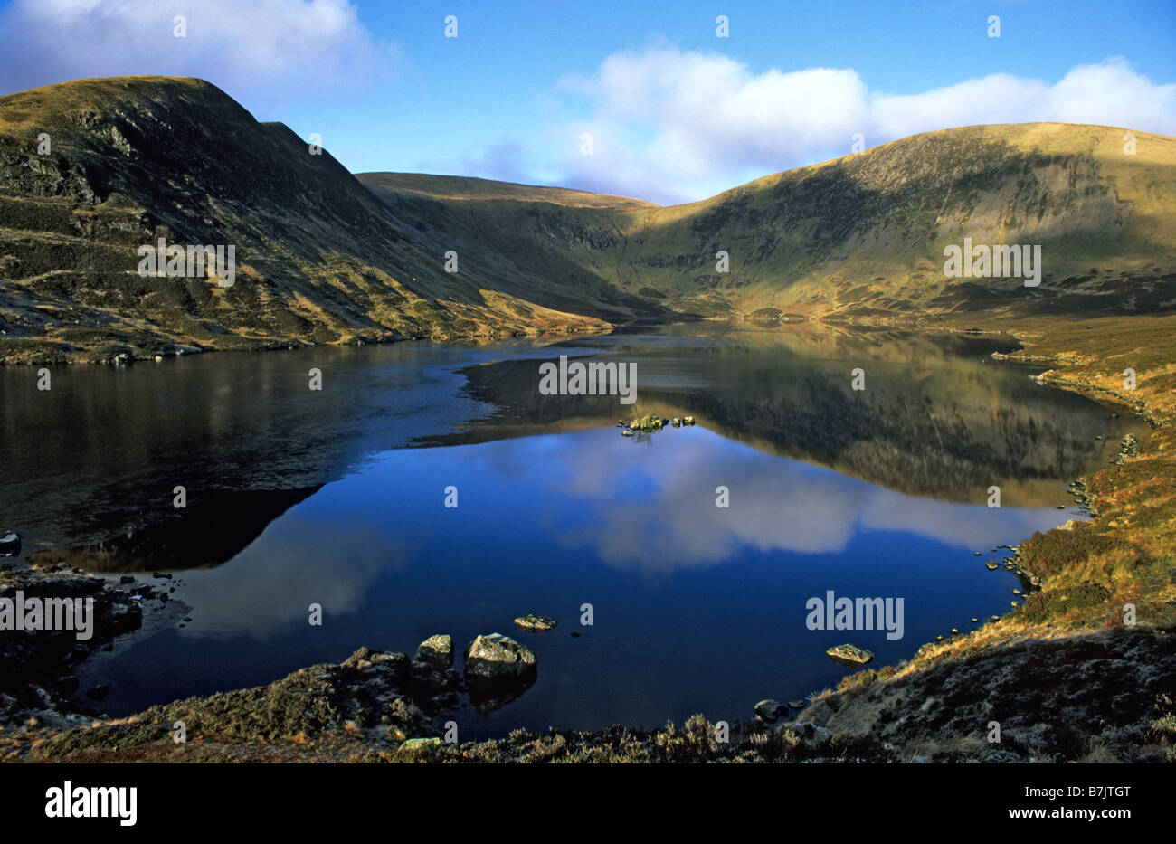 Loch Skeen/Skene National Trust for Scotland grigio mare della riserva di coda vicino a Moffat Dumfries and Galloway Scotland Foto Stock