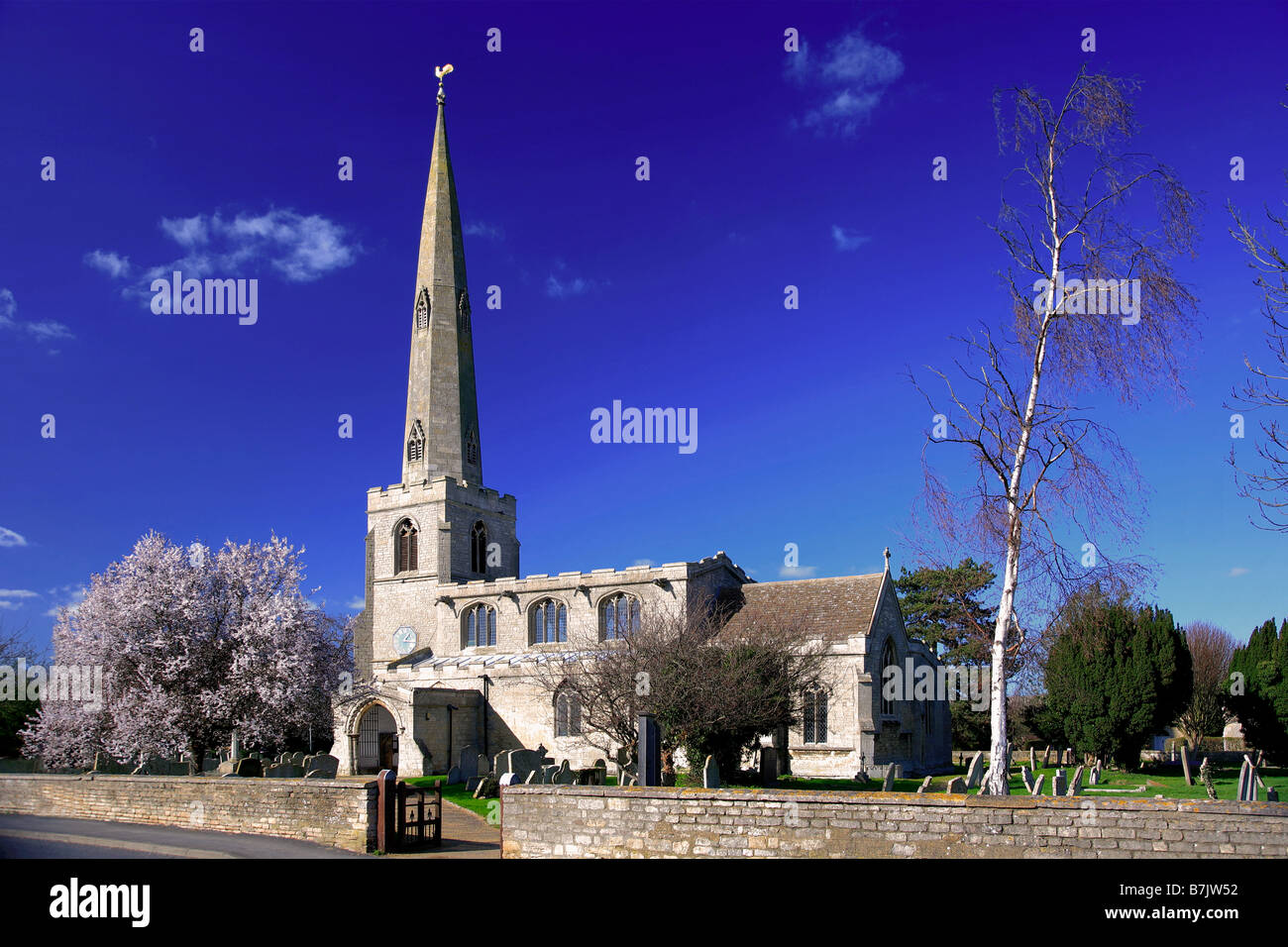 San Benedetto s chiesa parrocchiale Glinton village Cambridgeshire County Inghilterra Gran Bretagna REGNO UNITO Foto Stock