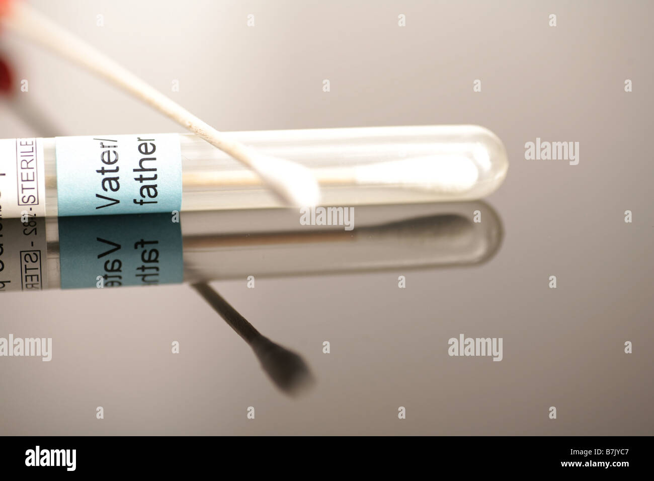 Provette per un test di paternità Foto Stock