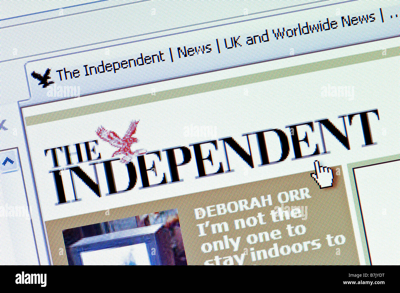 Macro screenshot del quotidiano indipendente sito web (solo uso editoriale) Foto Stock