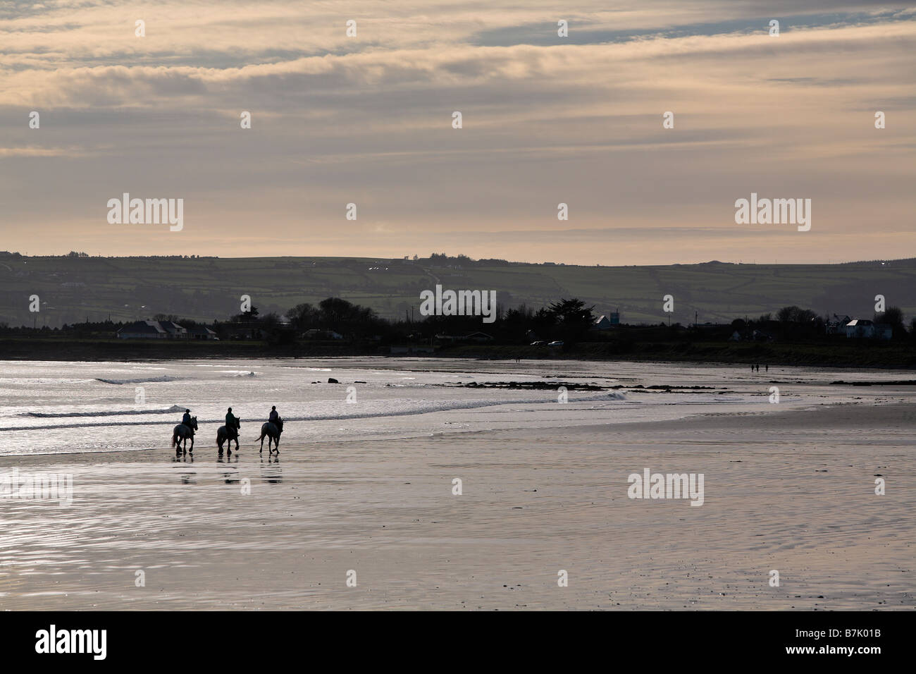 A cavallo sulla spiaggia Foto Stock