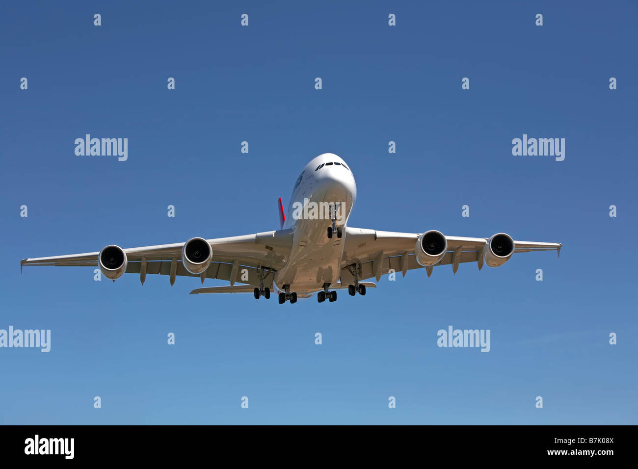 A380 sull approccio finale Foto Stock