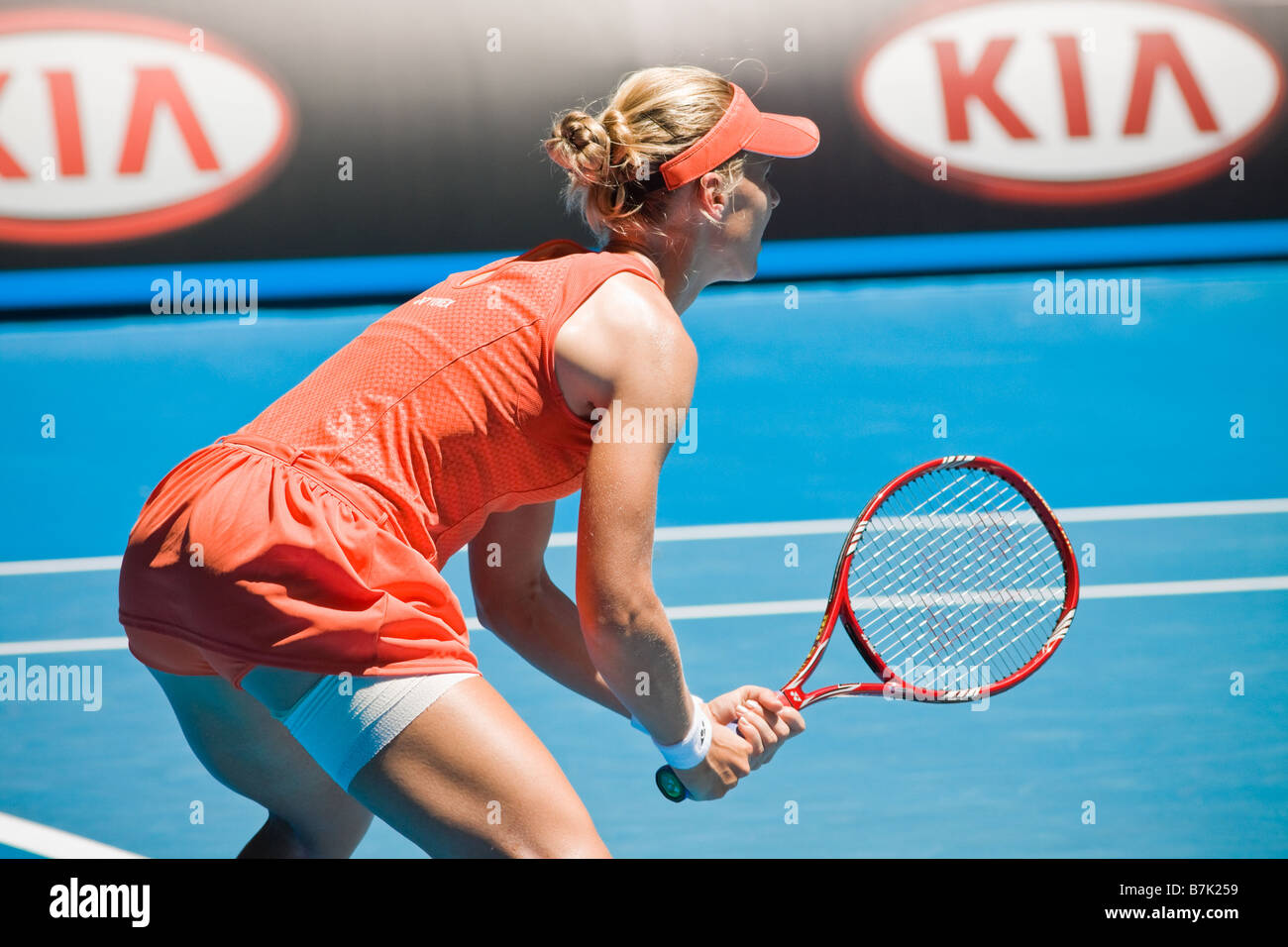Il russo giocatore di tennis Elena Dementieva, presso l'Australian Open, il 20 gennaio 2009 a Melbourne in Australia Foto Stock
