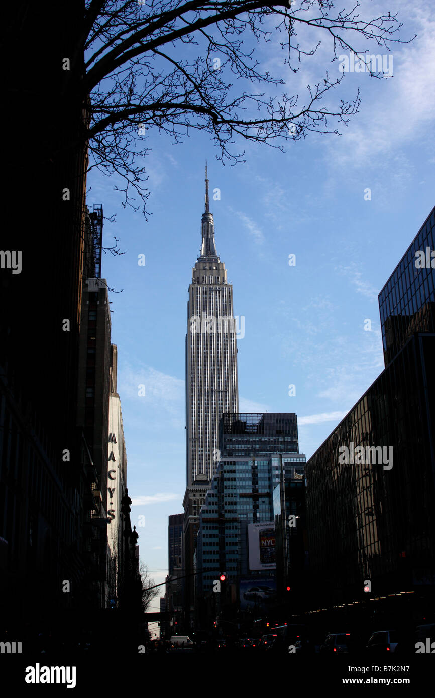 Empire State Building di New York City, Stati Uniti d'America Foto Stock