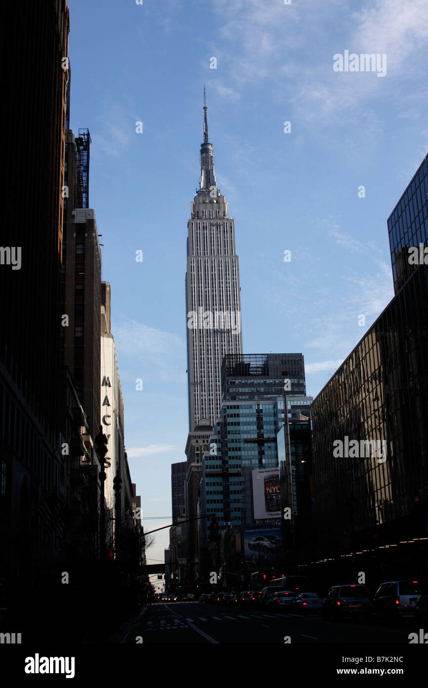 Empire State Building di New York City, Stati Uniti d'America Foto Stock