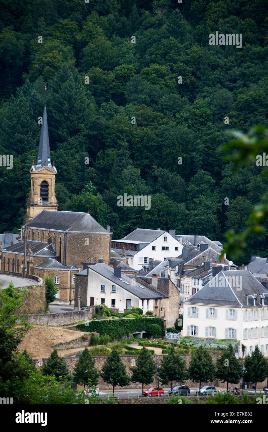 Vista pittoresca di Bouillon Ardenne Provincia di Lussemburgo Belgio Foto Stock